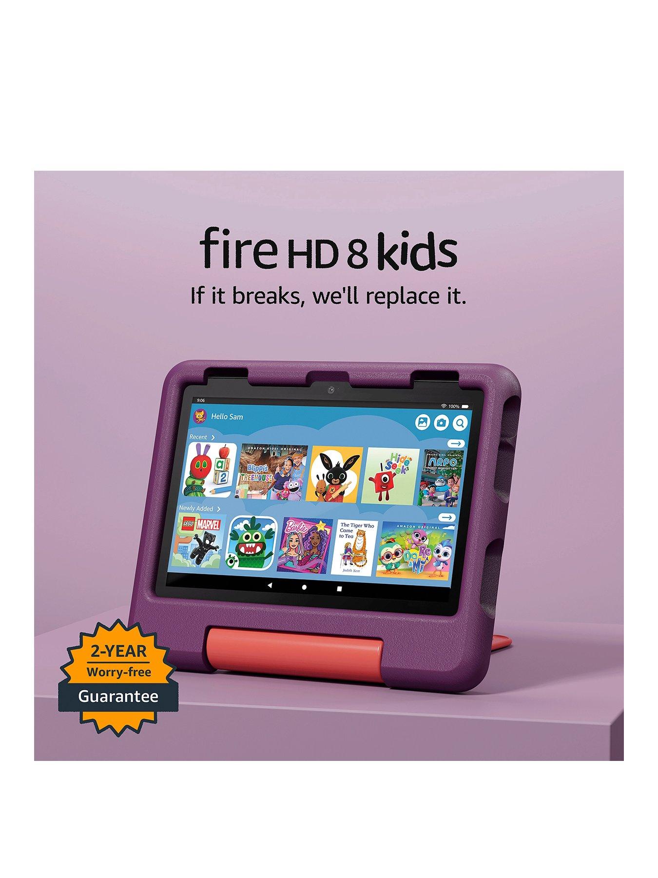 Image 2 of 7 of Amazon Fire HD 8 Kids tablet, ages 3-7 , 3GB memory, 32GB, Grape, (2024 release)