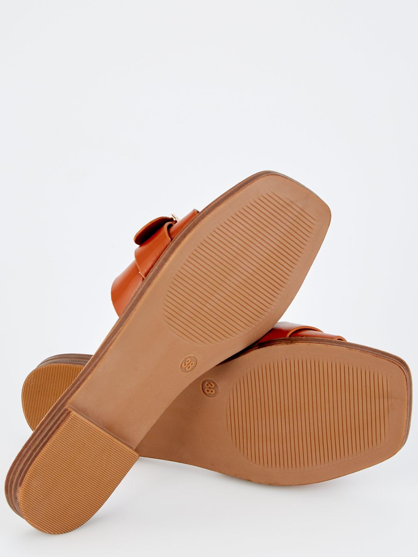 Image 5 of 7 of Raid Wide Fit Nikola Sandals - Flat - Tan