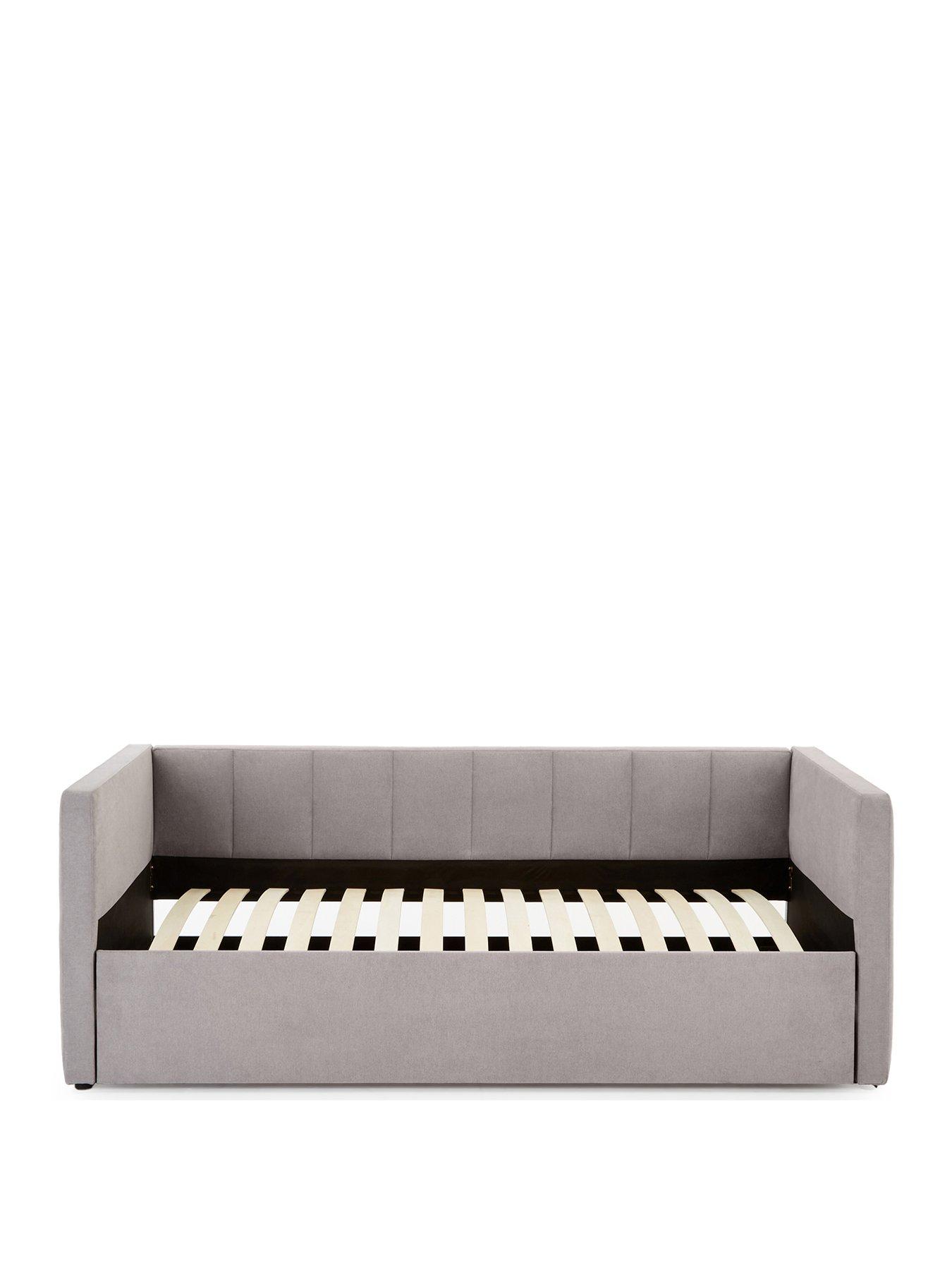 Image 2 of 7 of The Very Collection York Day Bed with Trundle Under Bed with Mattress Options (Buy &amp; SAVE!) - Grey