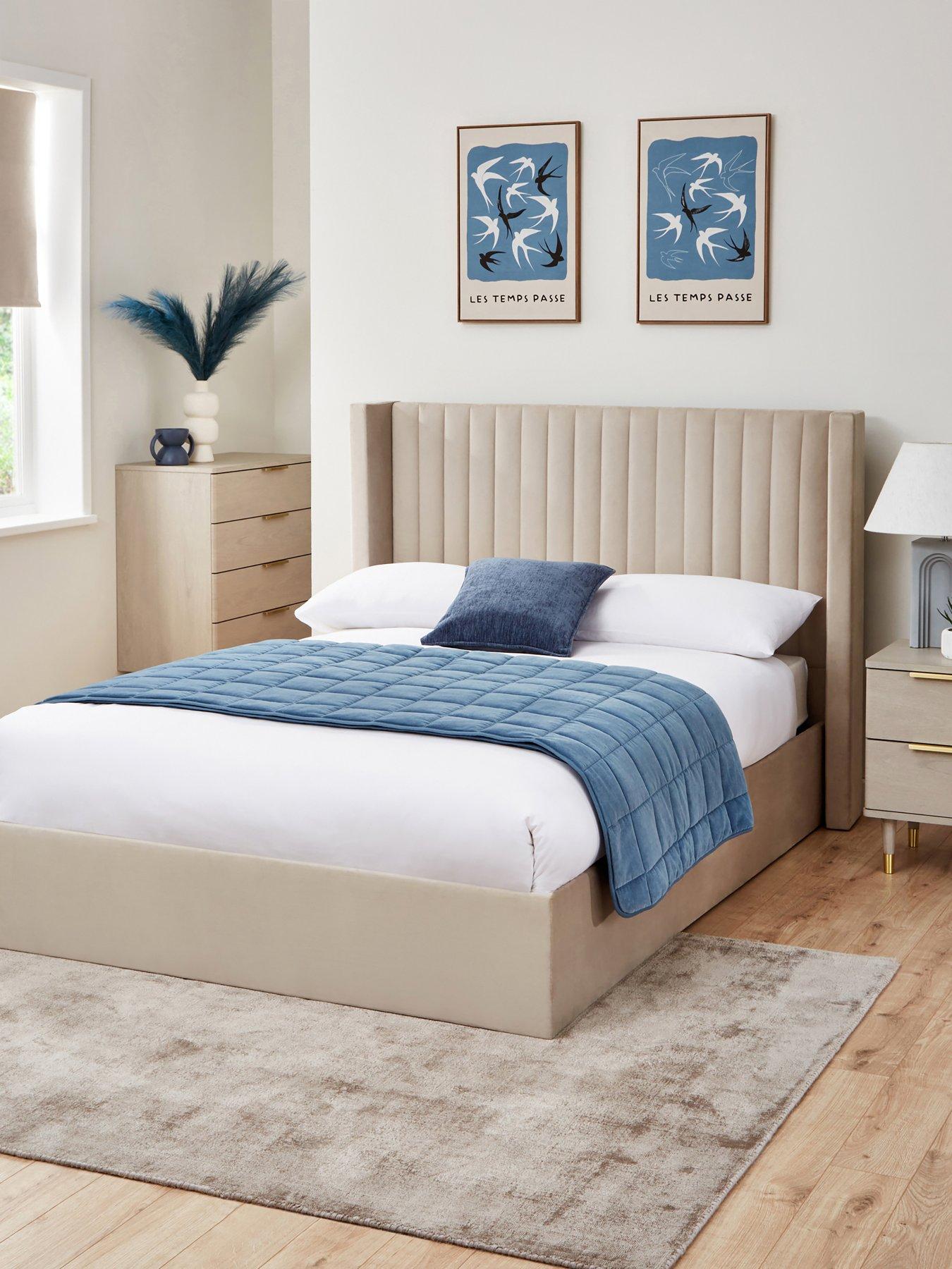 The Very Collection Haywood End Lift Up Storage Ottoman Bed with Mattress Options (Buy  &  SAVE!) - Natural