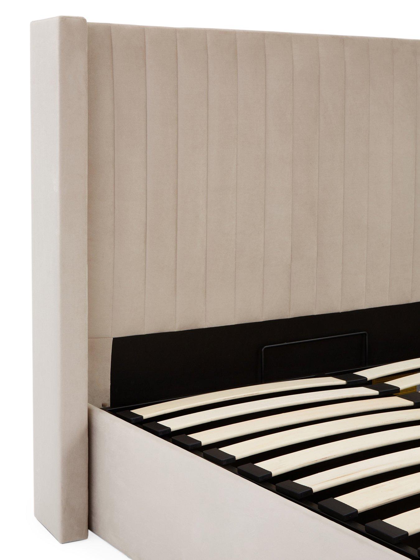 Image 5 of 7 of Very Home Haywood End Lift Up Storage Ottoman Bed with Mattress Options (Buy &amp; SAVE!) - Natural