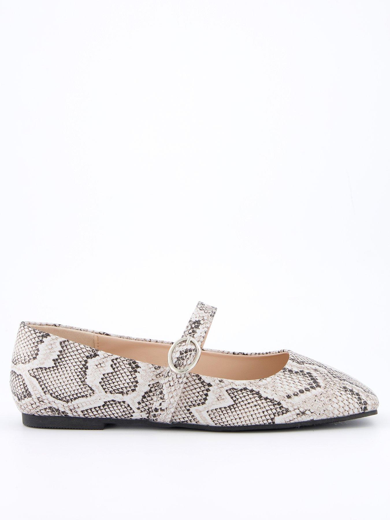 undefined Sanny Shoes - Beige Snake - Print