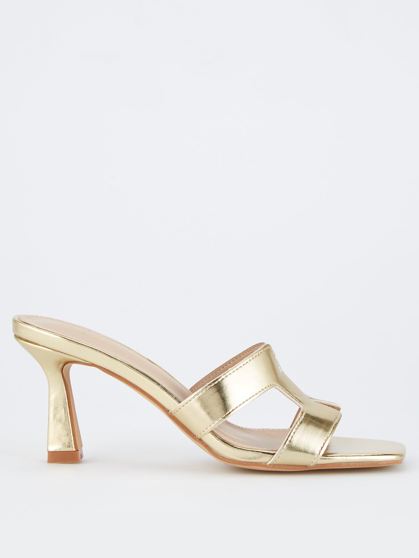 Image 2 of 7 of Raid Zelda Heeled Sandals - Gold