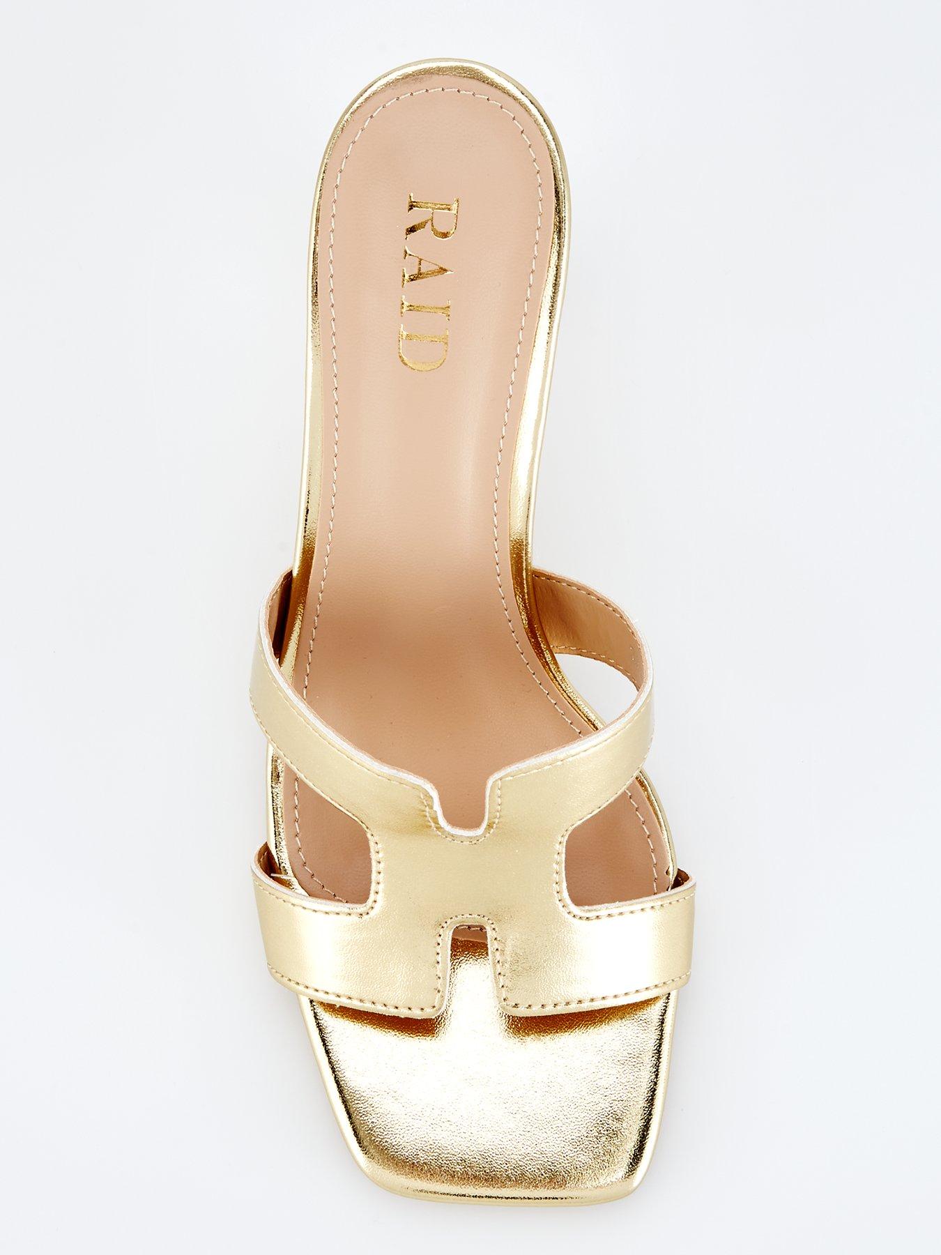 Image 4 of 7 of Raid Zelda Heeled Sandals - Gold