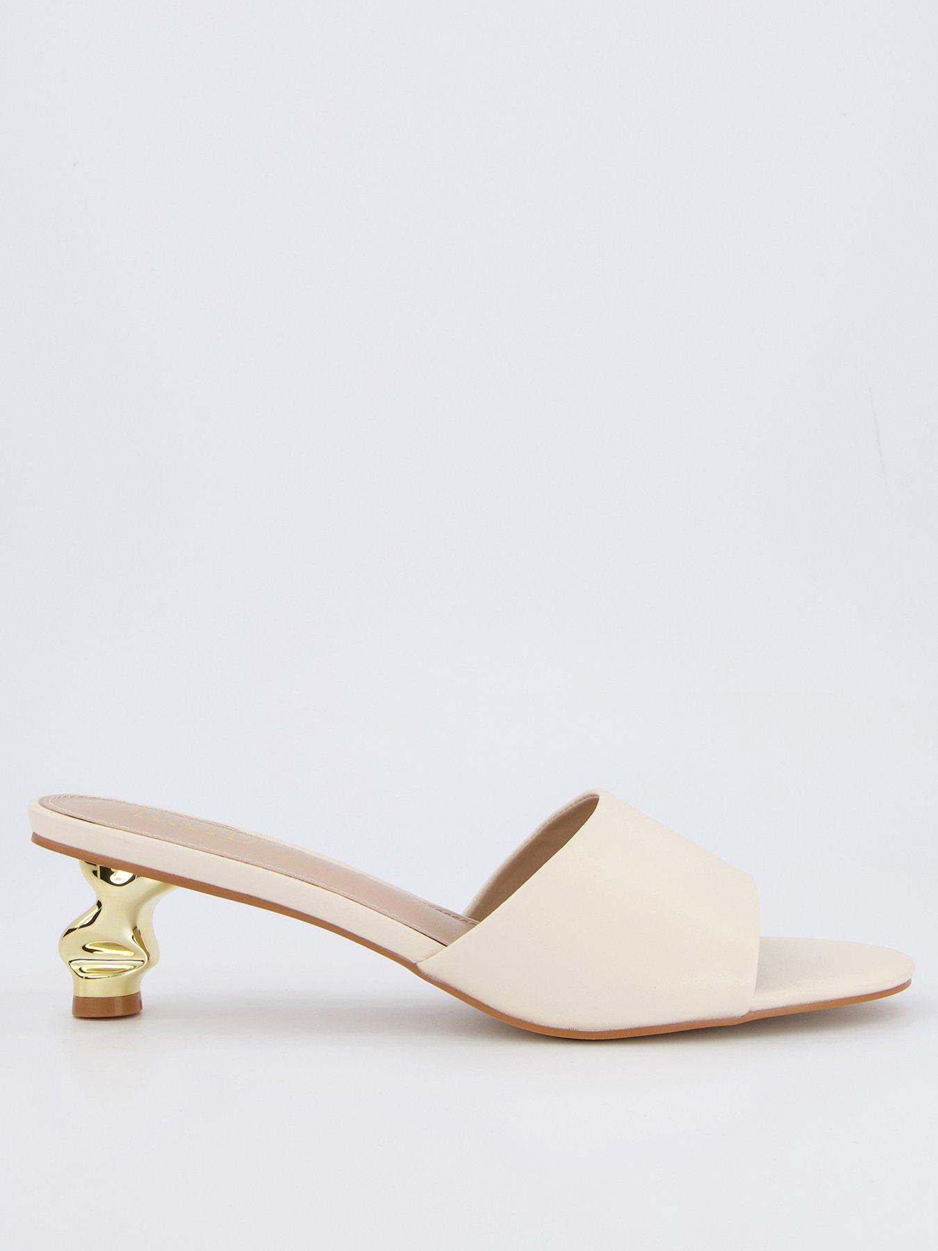 undefined Athena Sandals - Heel - Cream