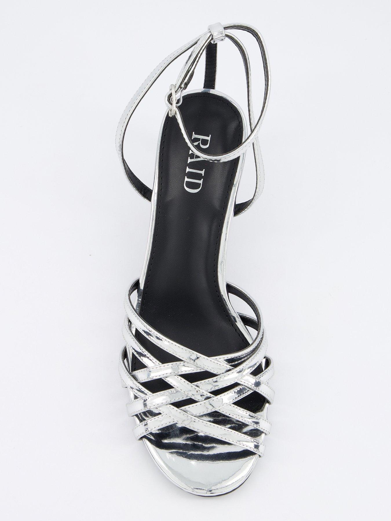 Image 3 of 5 of Raid Analia Heeled Sandals - Silver