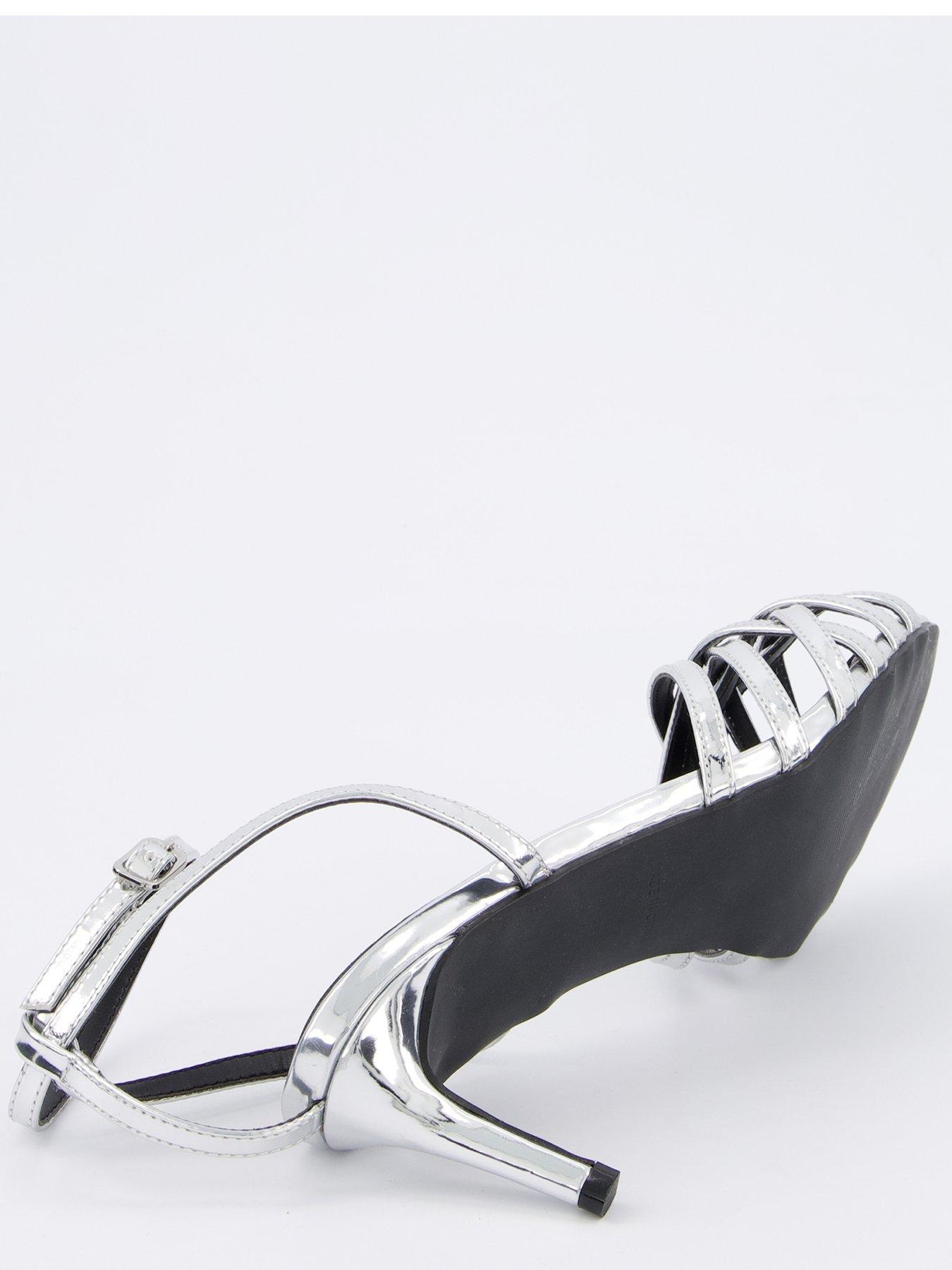 Image 4 of 5 of Raid Analia Heeled Sandals - Silver