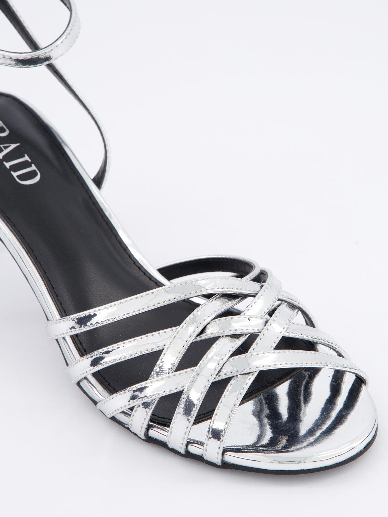 Image 5 of 5 of Raid Analia Heeled Sandals - Silver