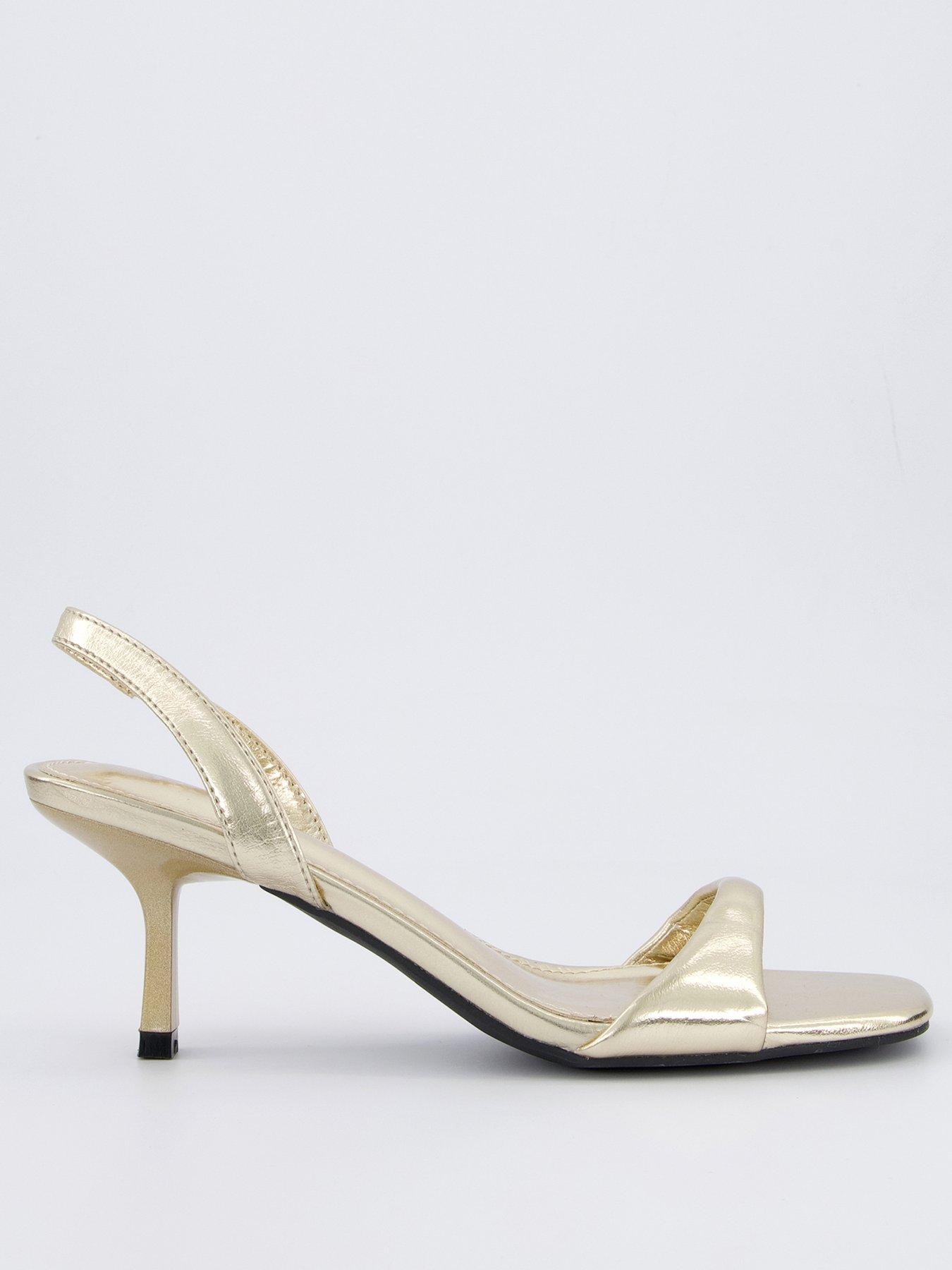 Image 2 of 8 of Raid Dorenna Minimal Heeled Sandals - Gold