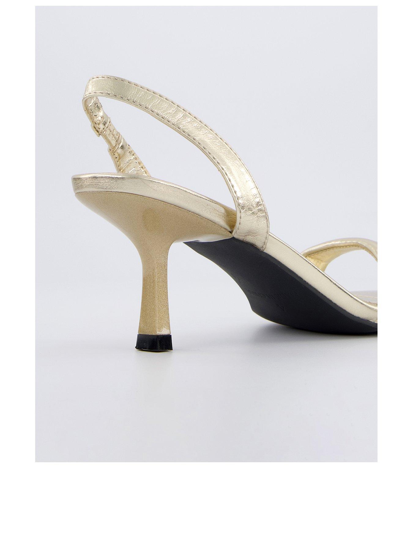 Image 3 of 8 of Raid Dorenna Minimal Heeled Sandals - Gold