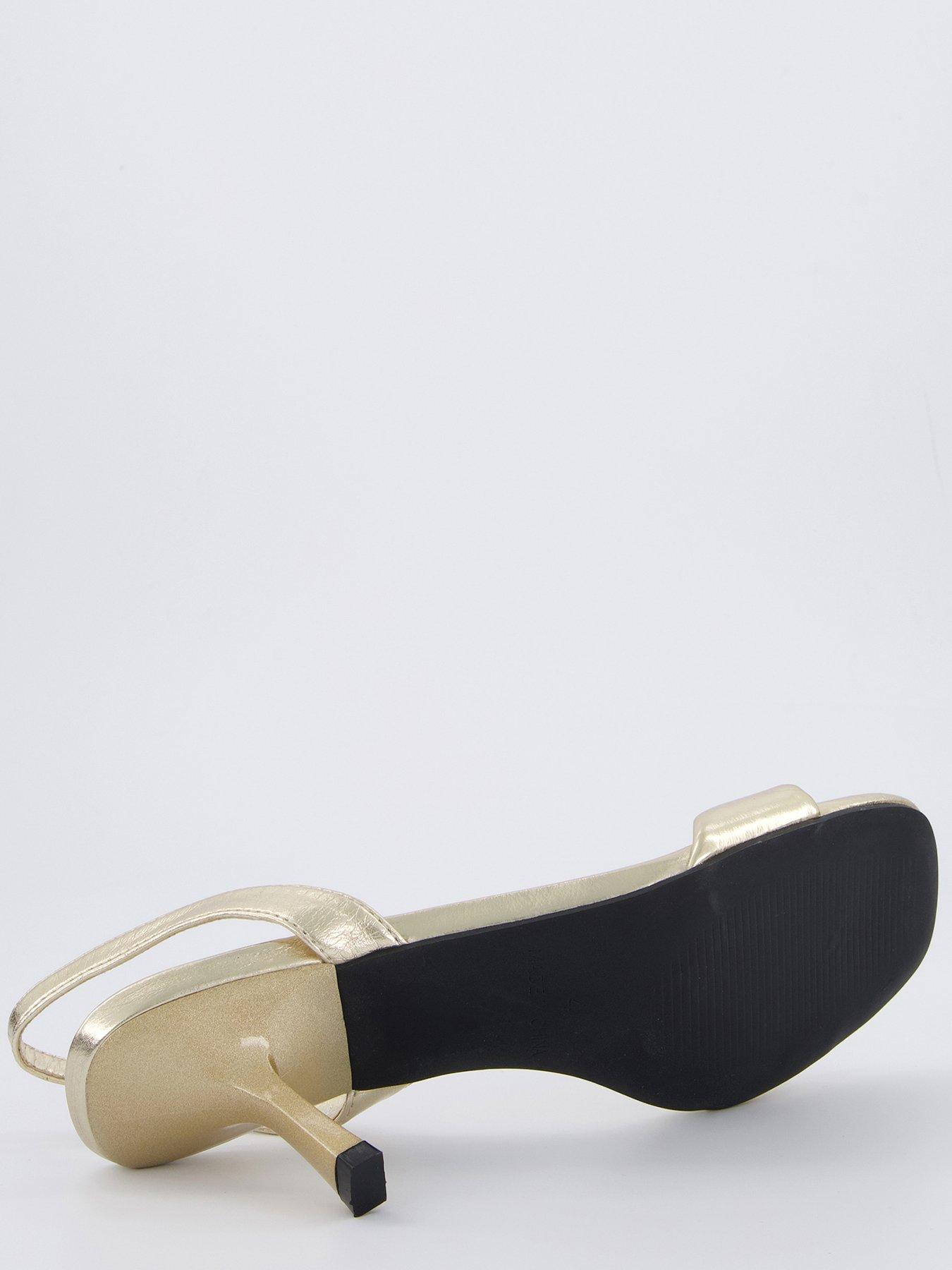 Image 6 of 8 of Raid Dorenna Minimal Heeled Sandals - Gold