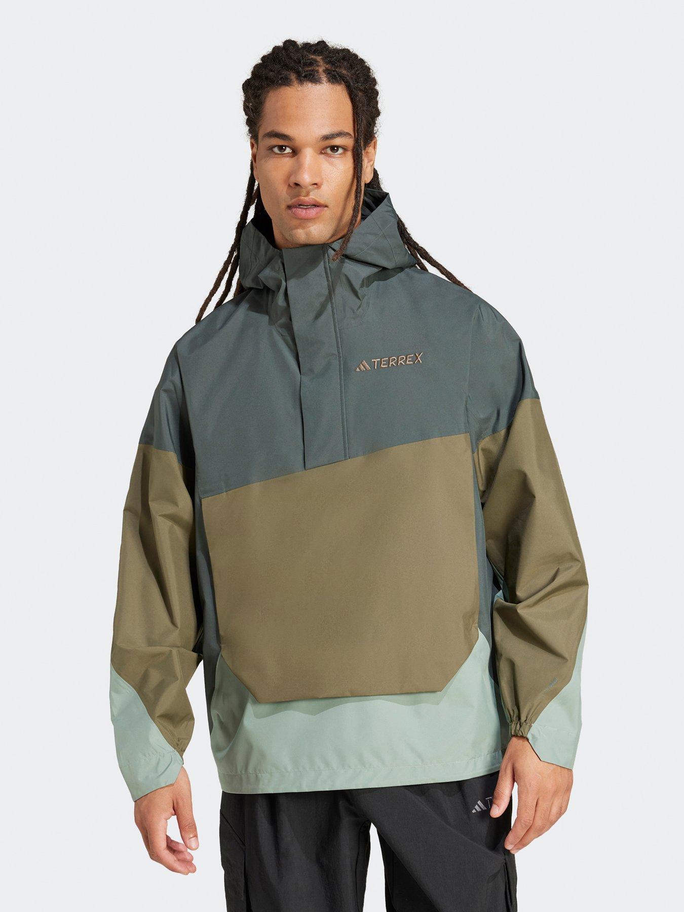 Adidas Terrex Mens Xpl 2.5L Waterproof Anorak - Olive