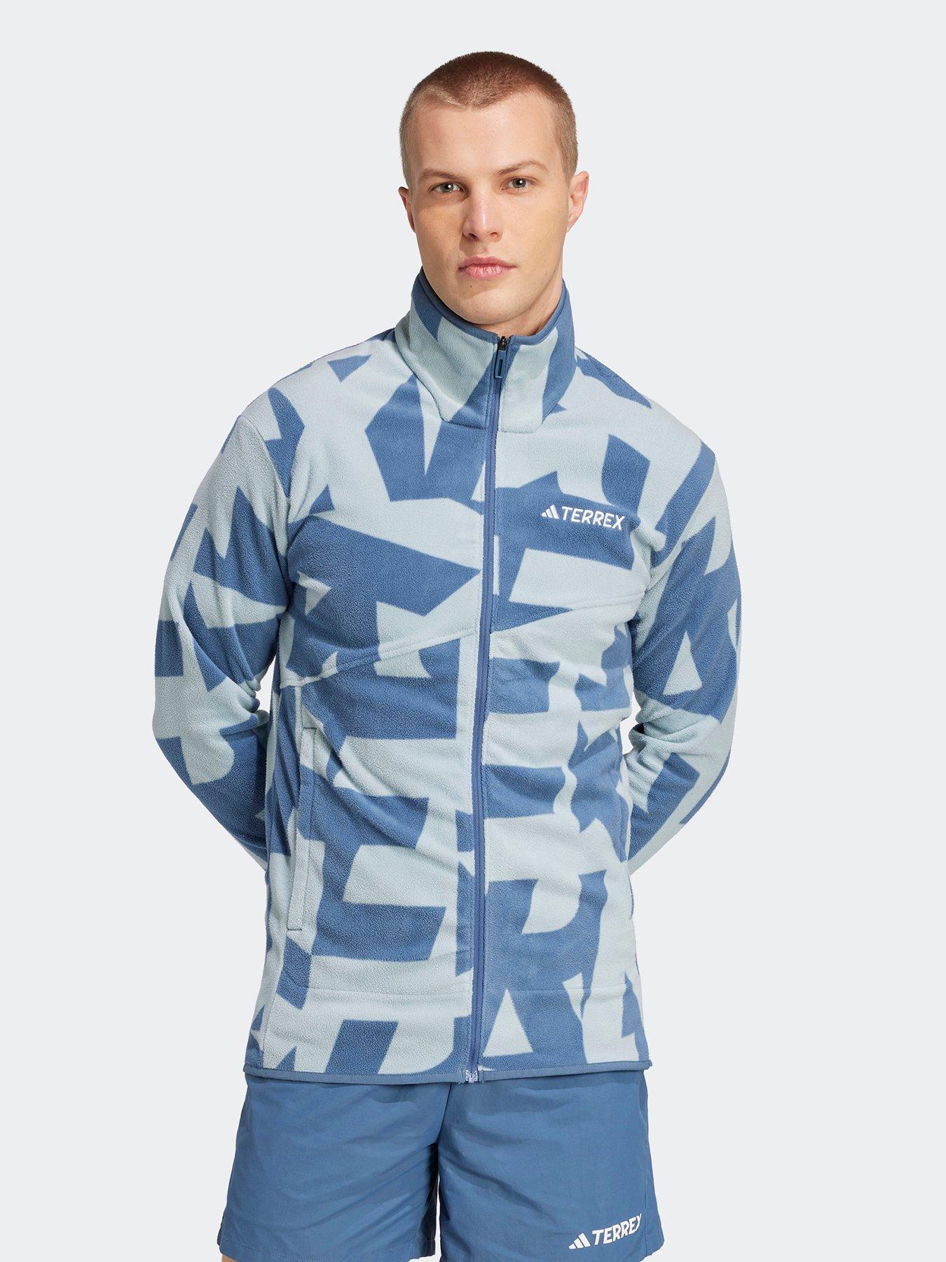 undefined Mens Mountain Printed Full Zip Fleece - Blue Print