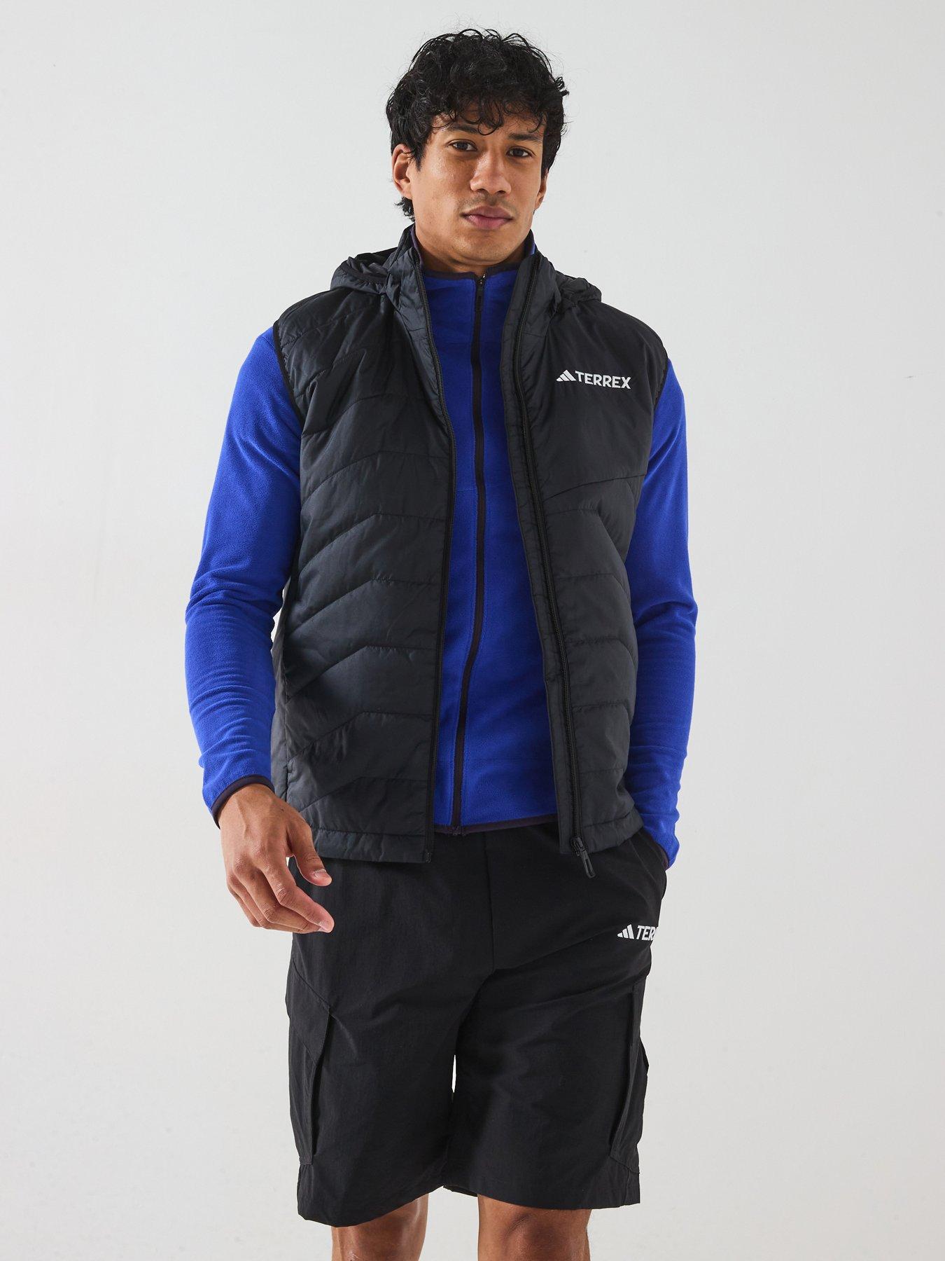 adidas Terrex Mens Mountain Insulated Hooded Vest - Black