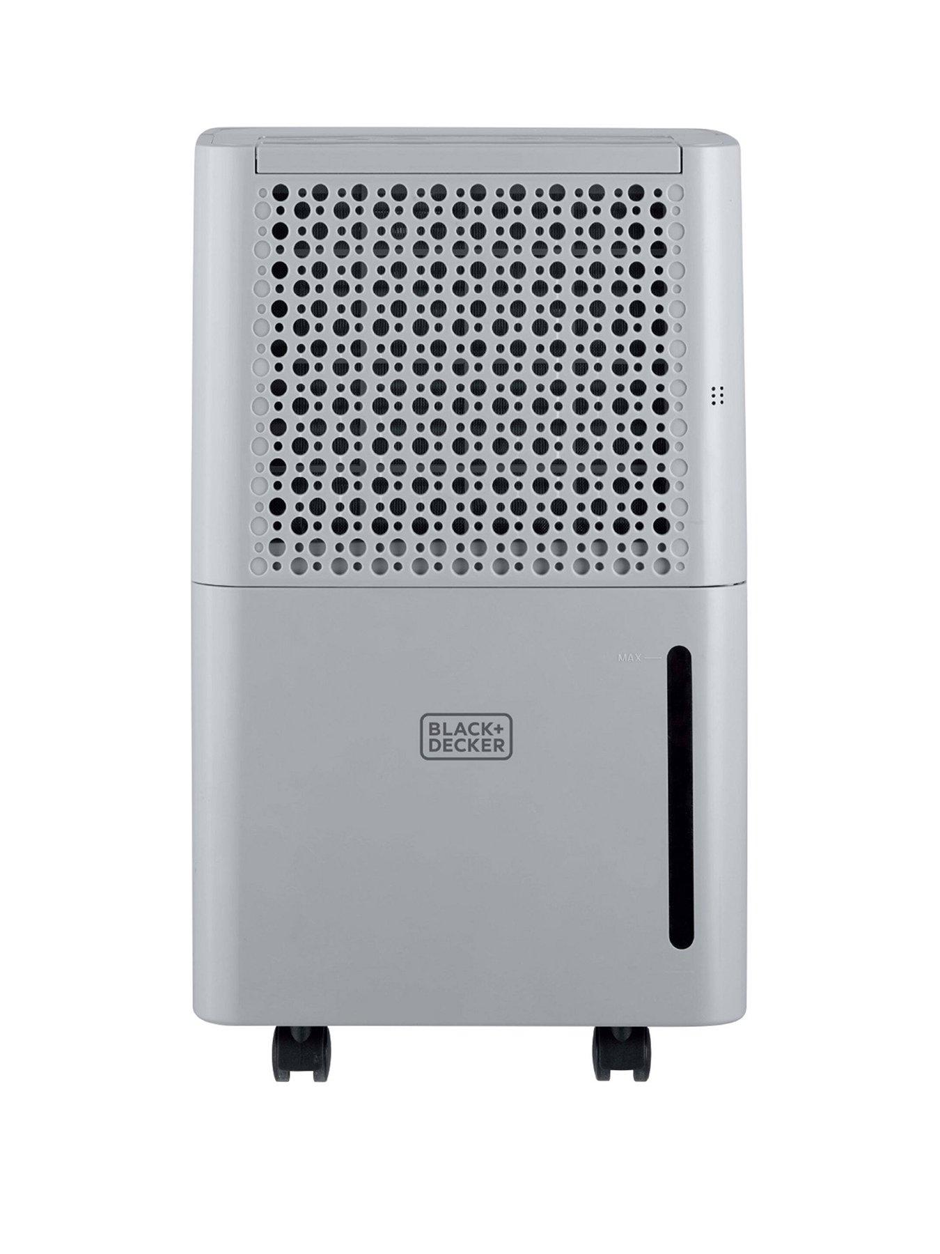 Black & Decker 12L Dehumidifier, 4 Modes, Quiet, 2.1L Water Tank, 24hr Timer, Grey