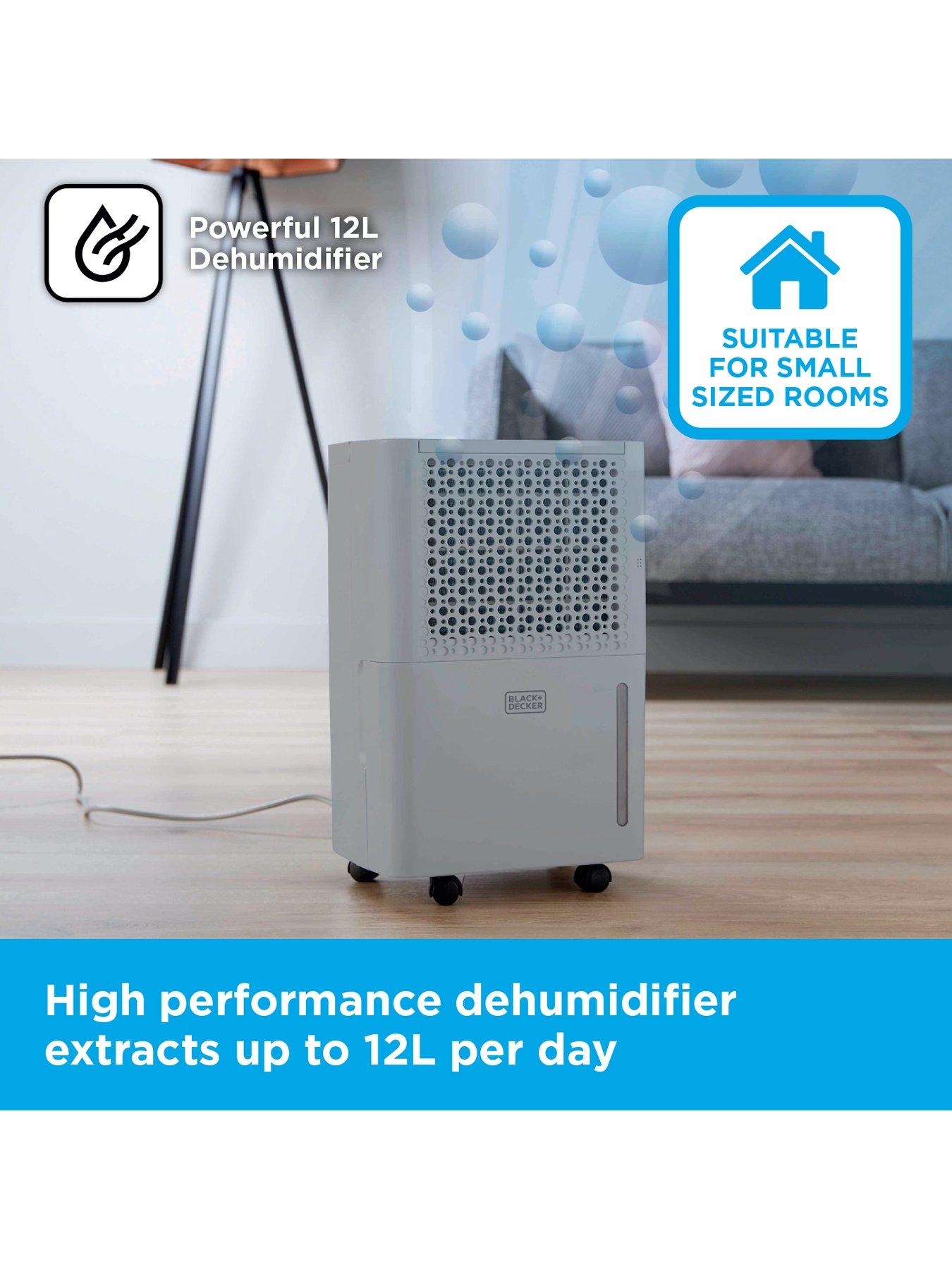 Image 3 of 6 of Black & Decker 12L Dehumidifier- Grey