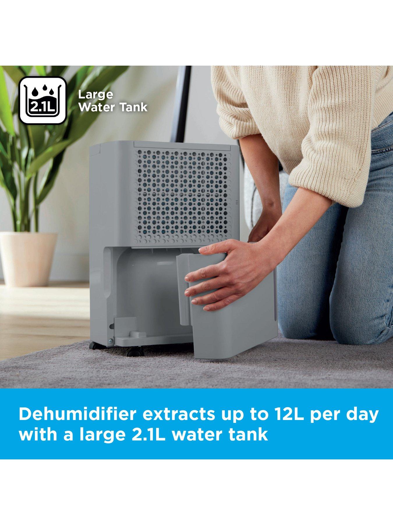 Image 4 of 6 of Black & Decker 12L Dehumidifier- Grey
