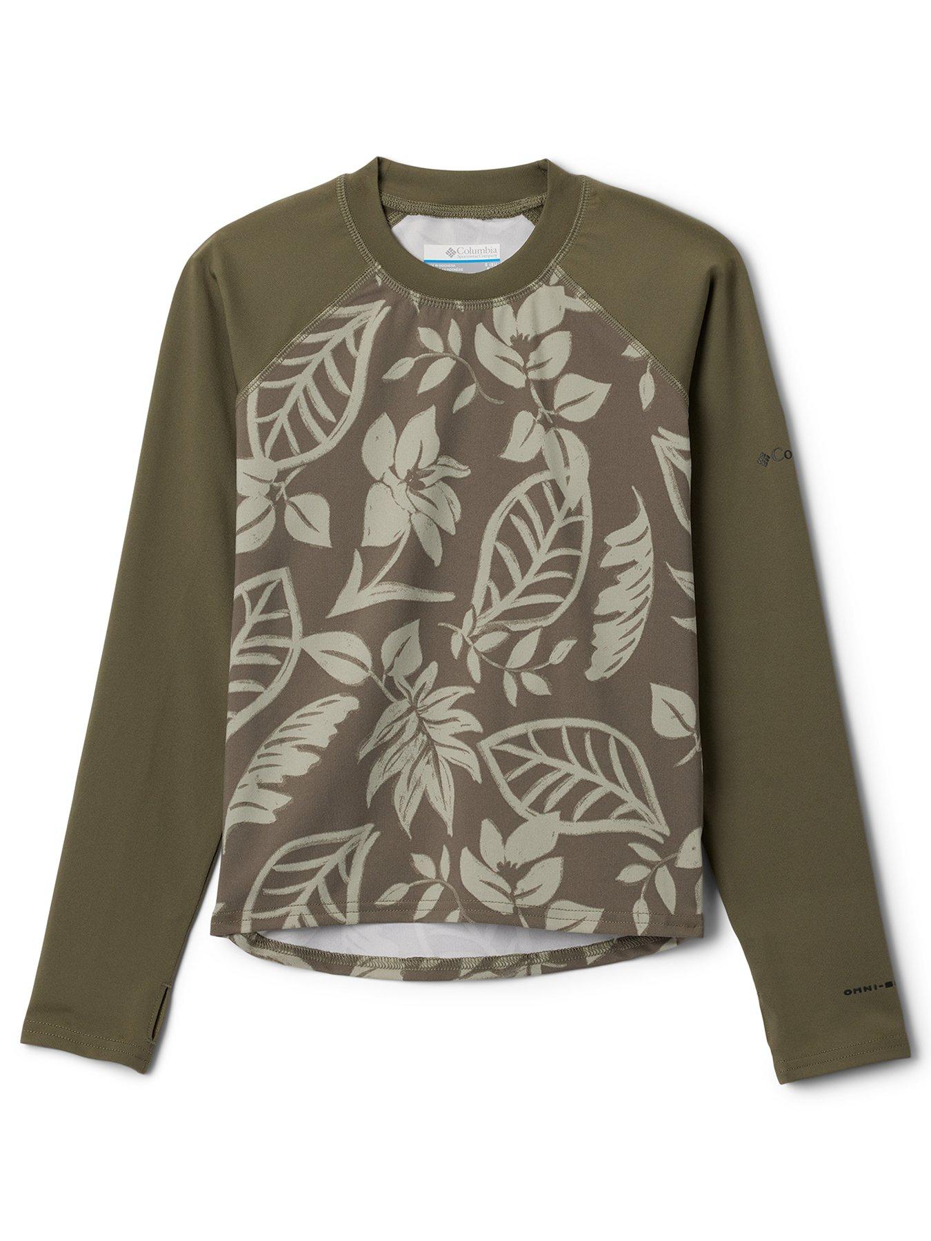 Image 1 of 2 of Columbia Kids Unisex Sandy Shores Printed Long Sleeve Sunguard - Green
