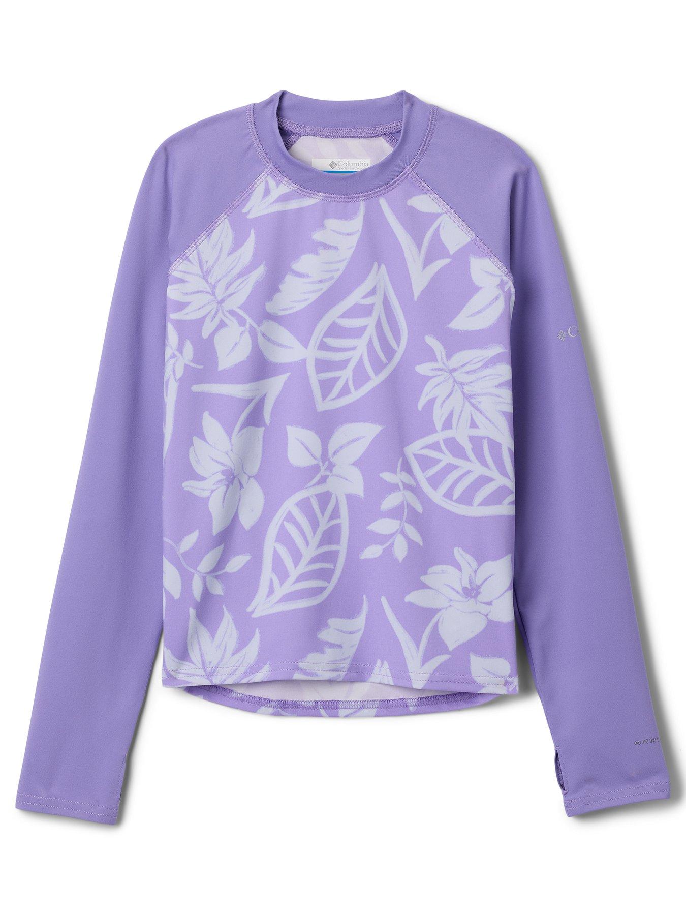 undefined Kids Unisex Sandy Shores Printed Long Sleeve Sunguard - Purple