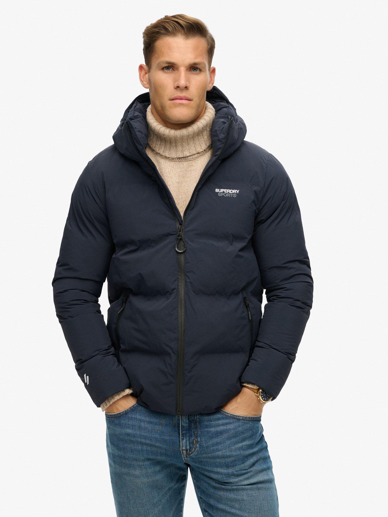 Image 5 of 5 of Superdry Code Hooded Boxy Padded Jacket - Navy
