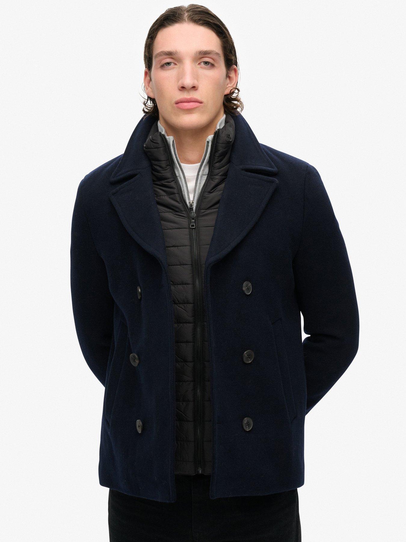 Collar Superdry Wool Peacoat Wool Peacoat Superdry Mens Peacoat