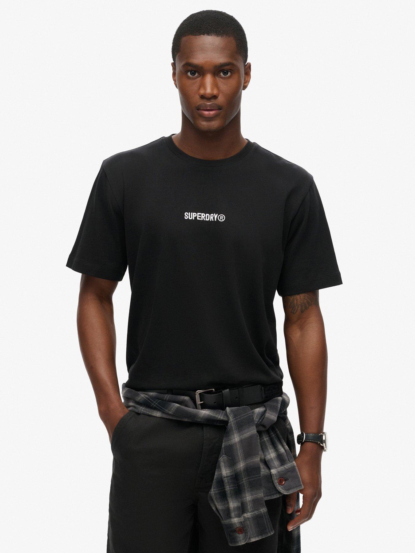 Image 1 of 5 of Superdry Micro Logo Graphic T-Shirt - Black