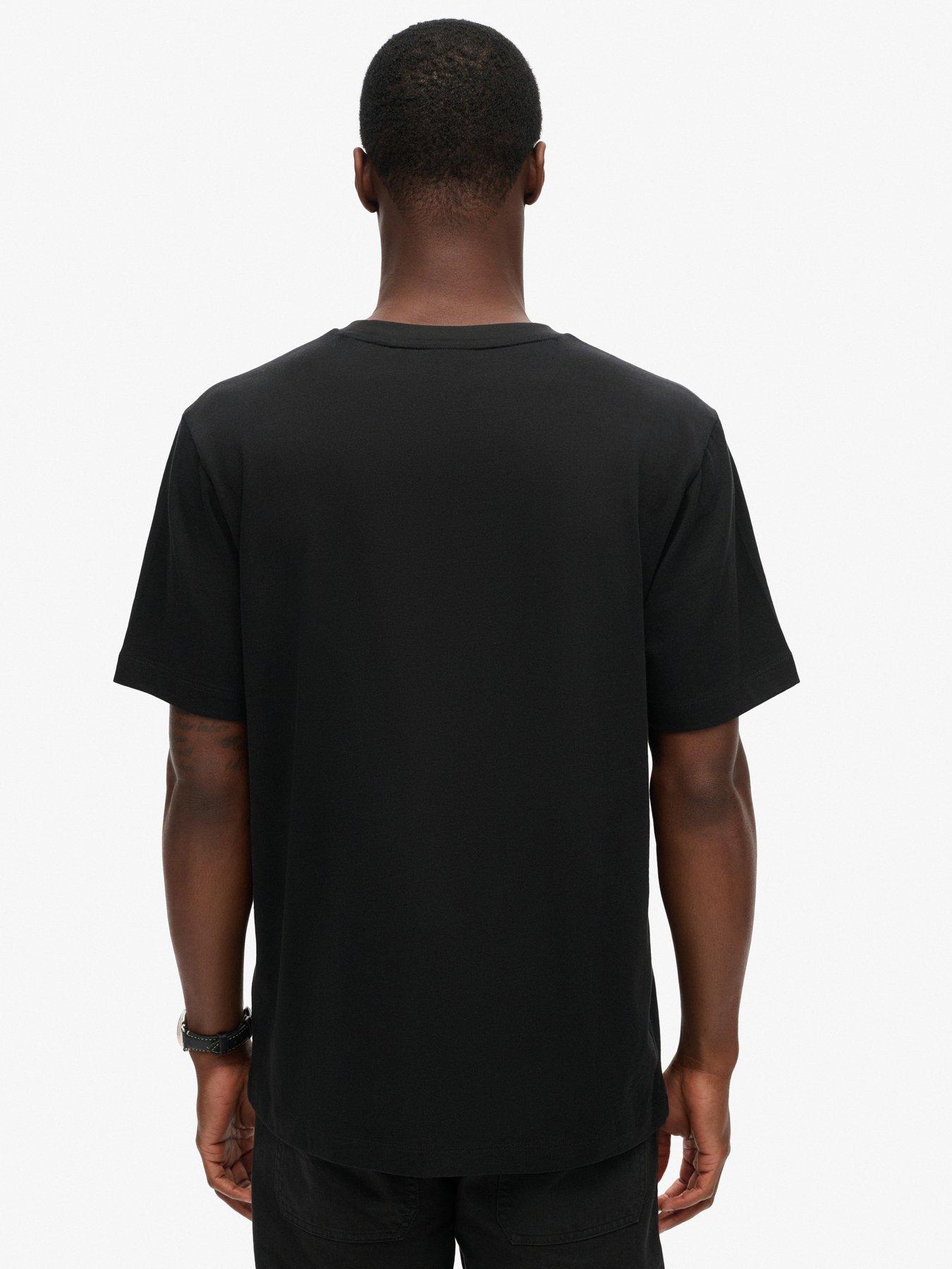 Image 2 of 5 of Superdry Micro Logo Graphic T-Shirt - Black