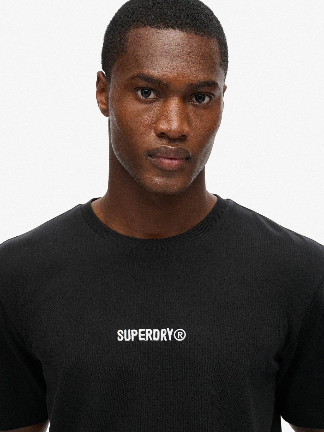 Image 4 of 5 of Superdry Micro Logo Graphic T-Shirt - Black