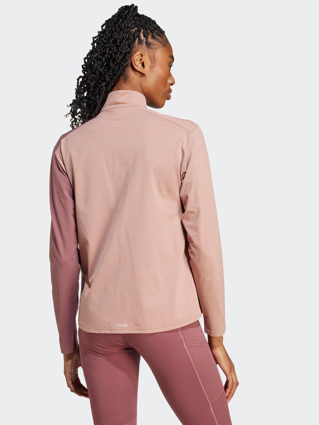 Image 2 of 5 of adidas Terrex Women's Mountain Half Zip Long Sleeve Tee - Pink