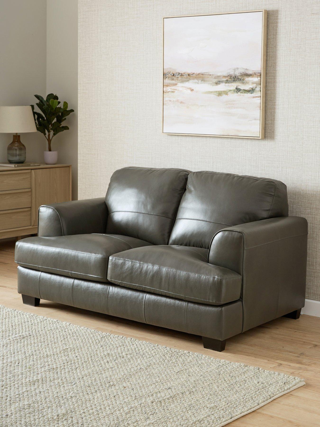 undefined Astoria Standard Back 2 Seater Leather Sofa