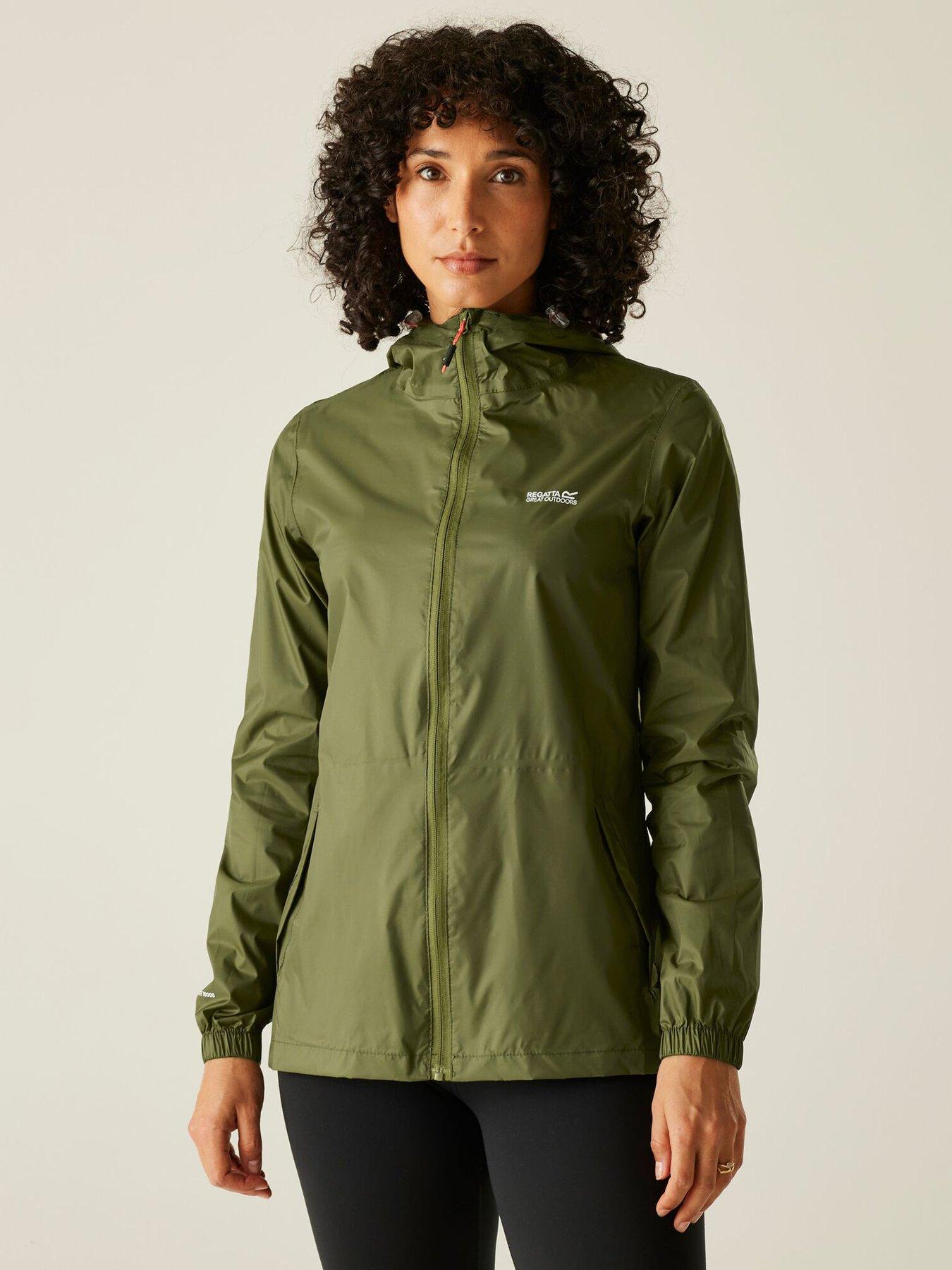 Regatta Ladies Green Waterproof Jacket Regatta Womens Wmn Pack It