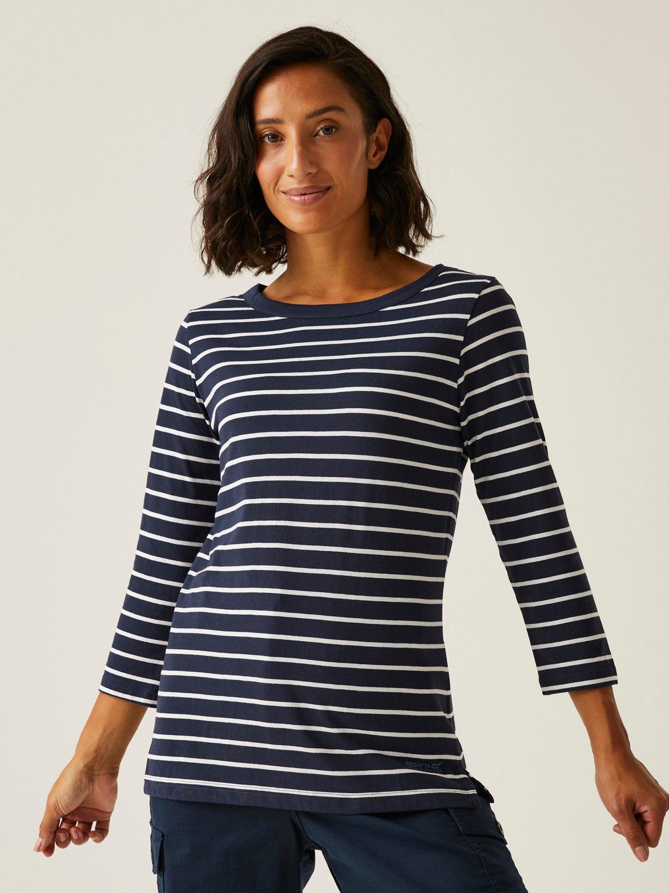 Regatta Women's Sncbl/Whtstr Baylette Ii Upf 30+ T-Shirt in Size 8, Sports Direct - Image 4