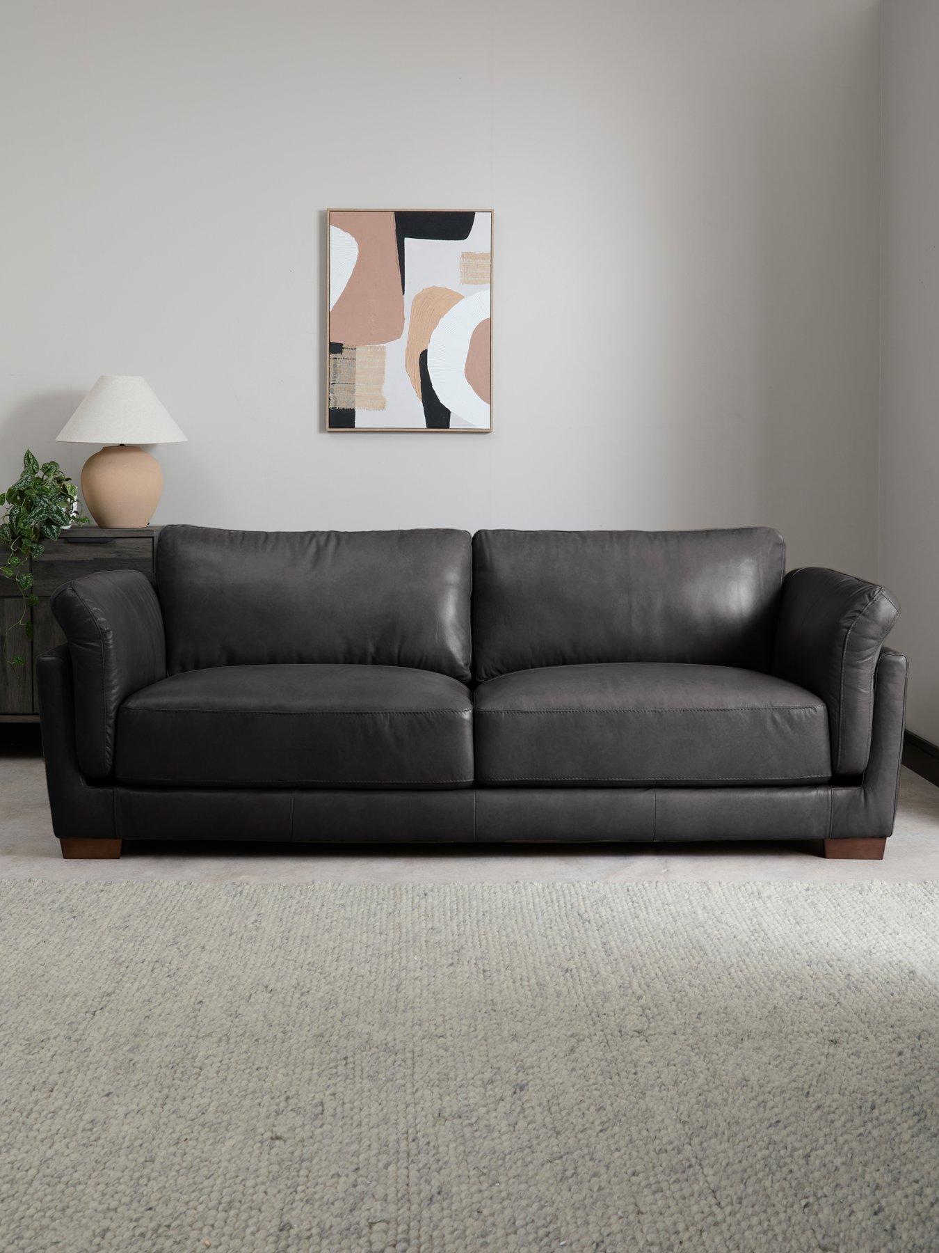 The Very Collection Morena Italian Leather 3 Seater Sofa
