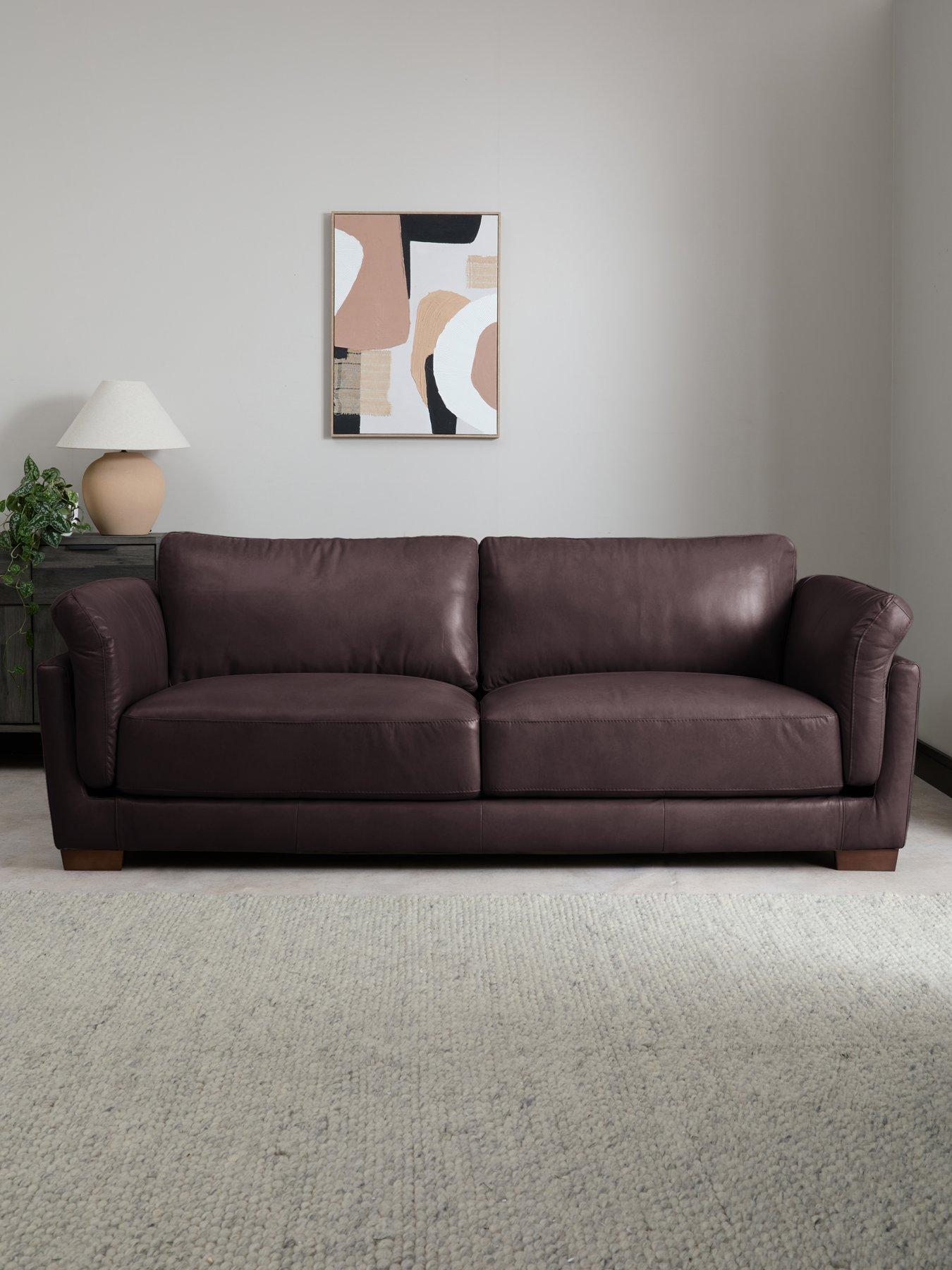 The Very Collection Morena Italian Leather 3 Seater Sofa