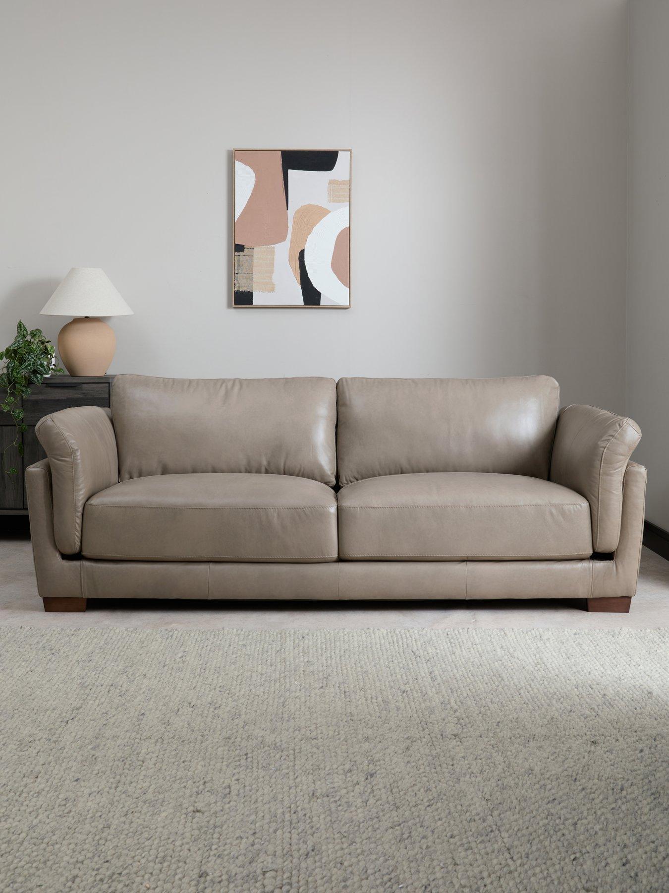 The Very Collection Morena Italian Leather 3 Seater Sofa