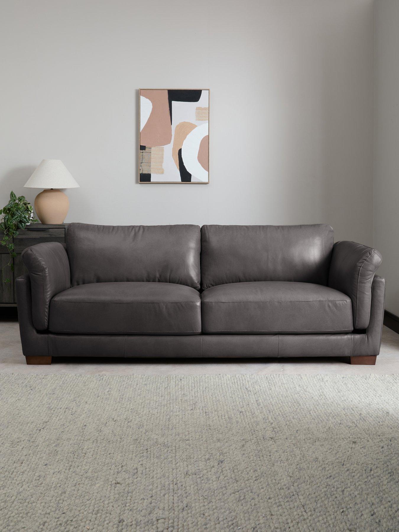 The Very Collection Morena Italian Leather 3 Seater Sofa