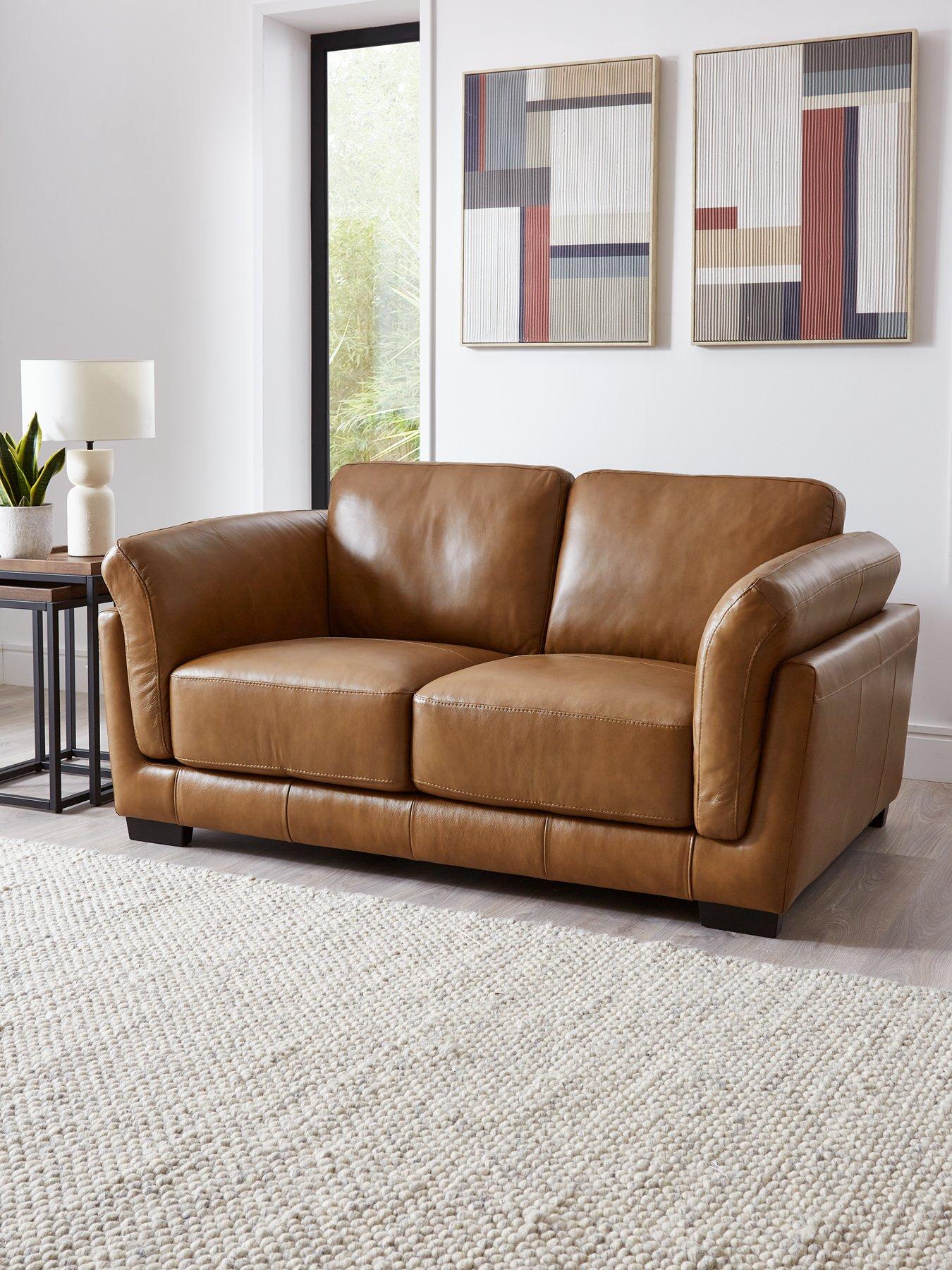 undefined Morena 2 Seater Standard Back Leather Sofa