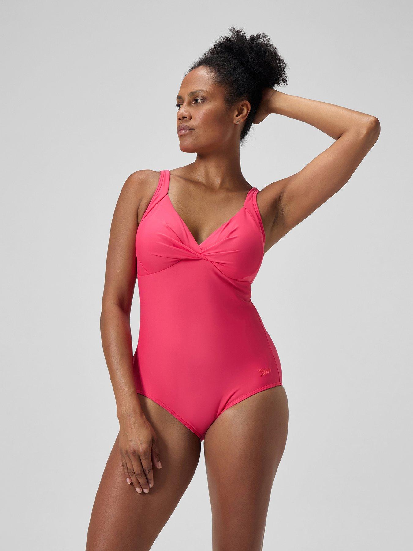 undefined Womens Shaping Cross Knot 1 Piece - Pink