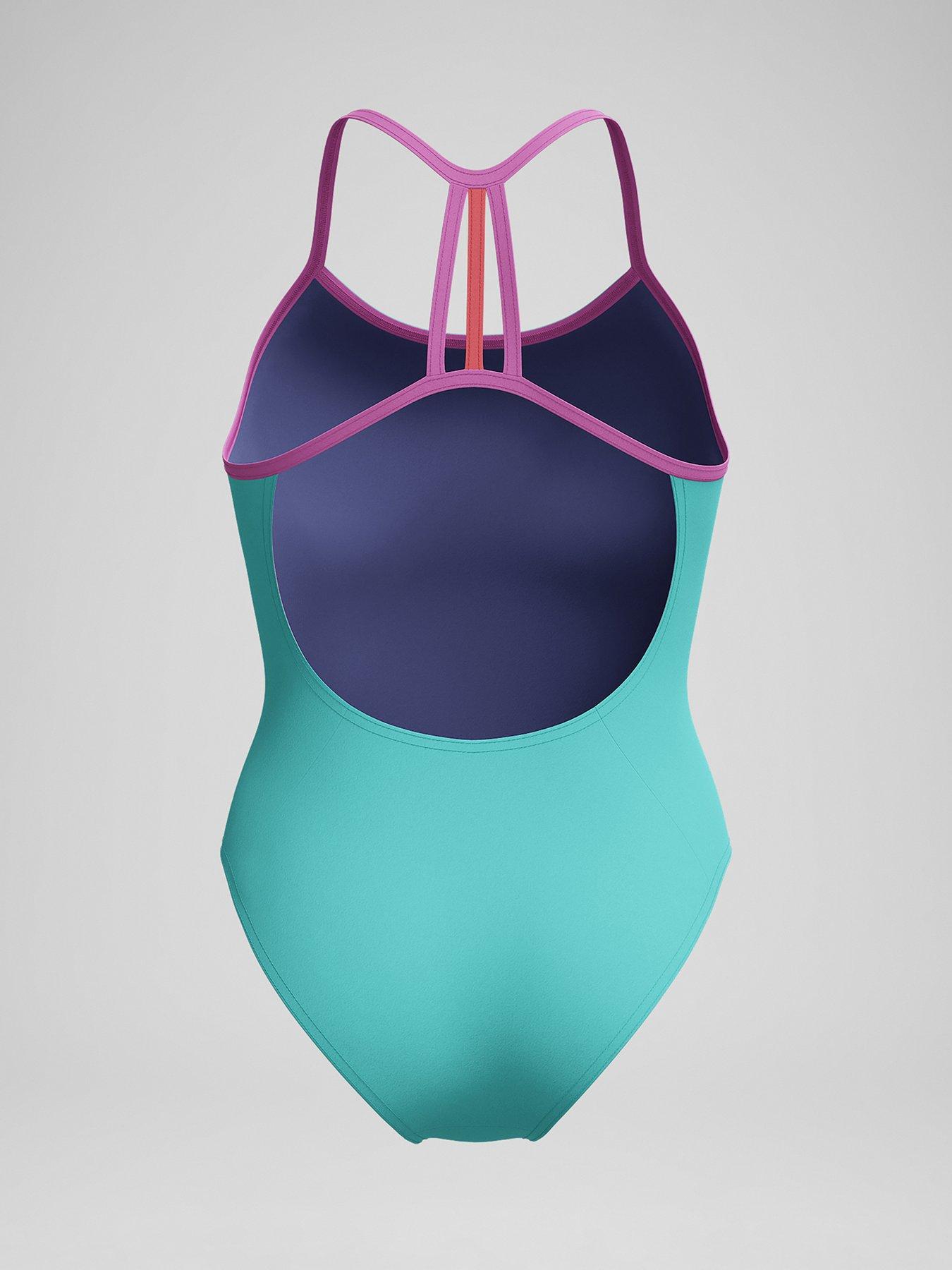 Image 2 of 5 of Speedo Girls Solid Lane Line Back - Blue
