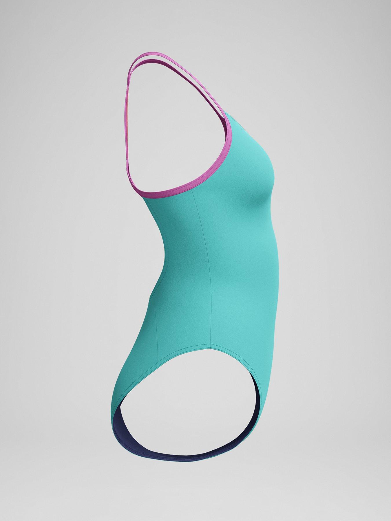Image 5 of 5 of Speedo Girls Solid Lane Line Back - Blue