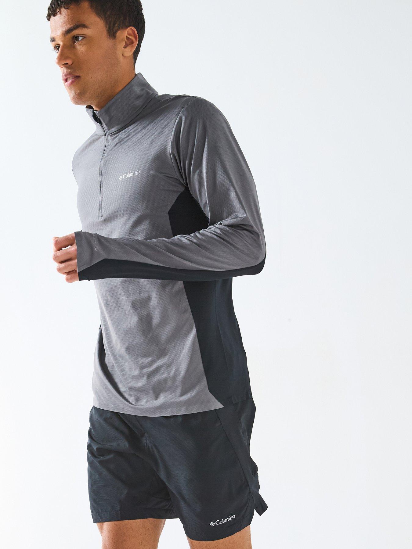 undefined Men's Three Pitch Half Zip - Grey