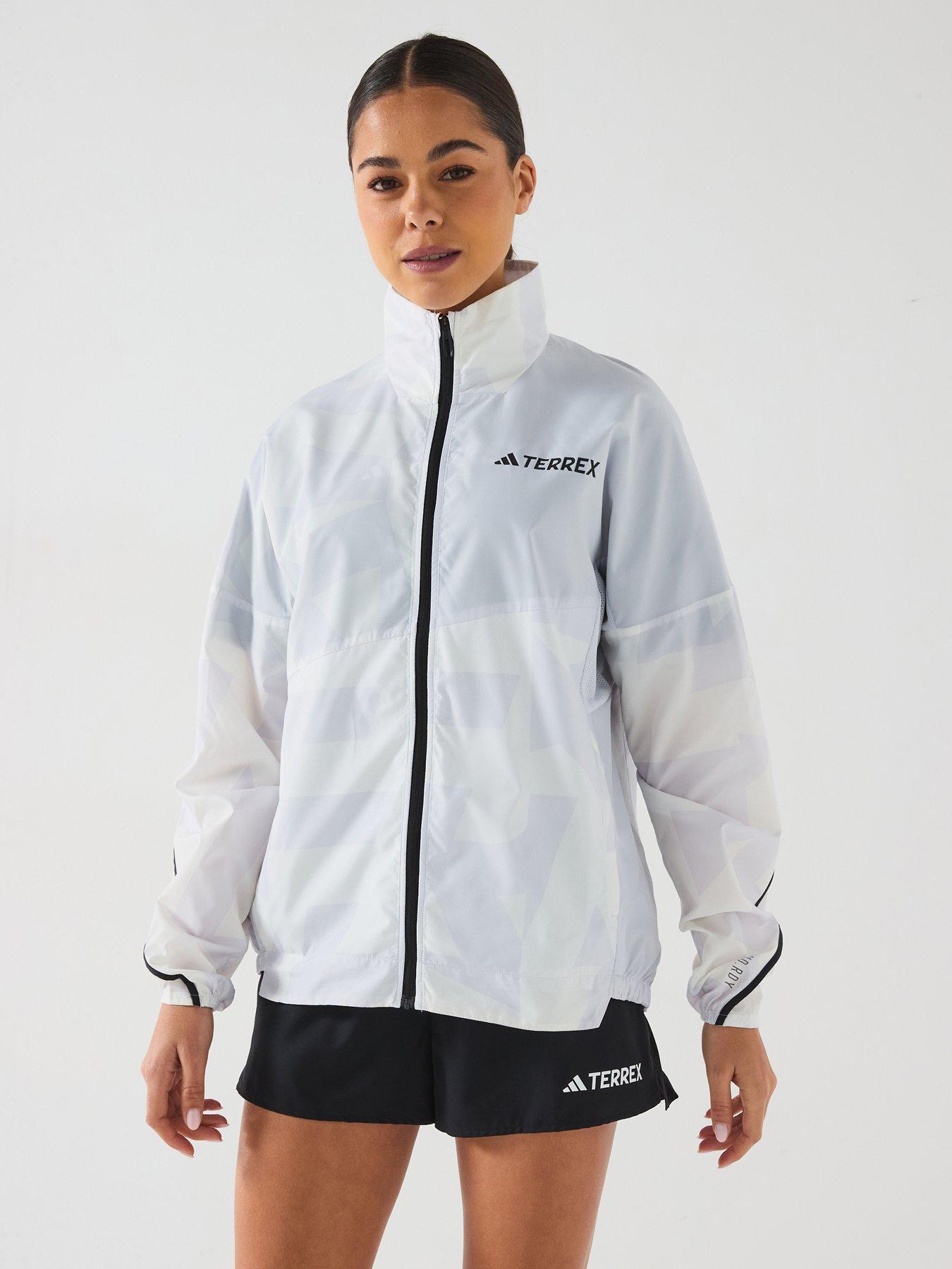 Adidas Terrex Women'S Mountain Print Wind Jacket - Grey