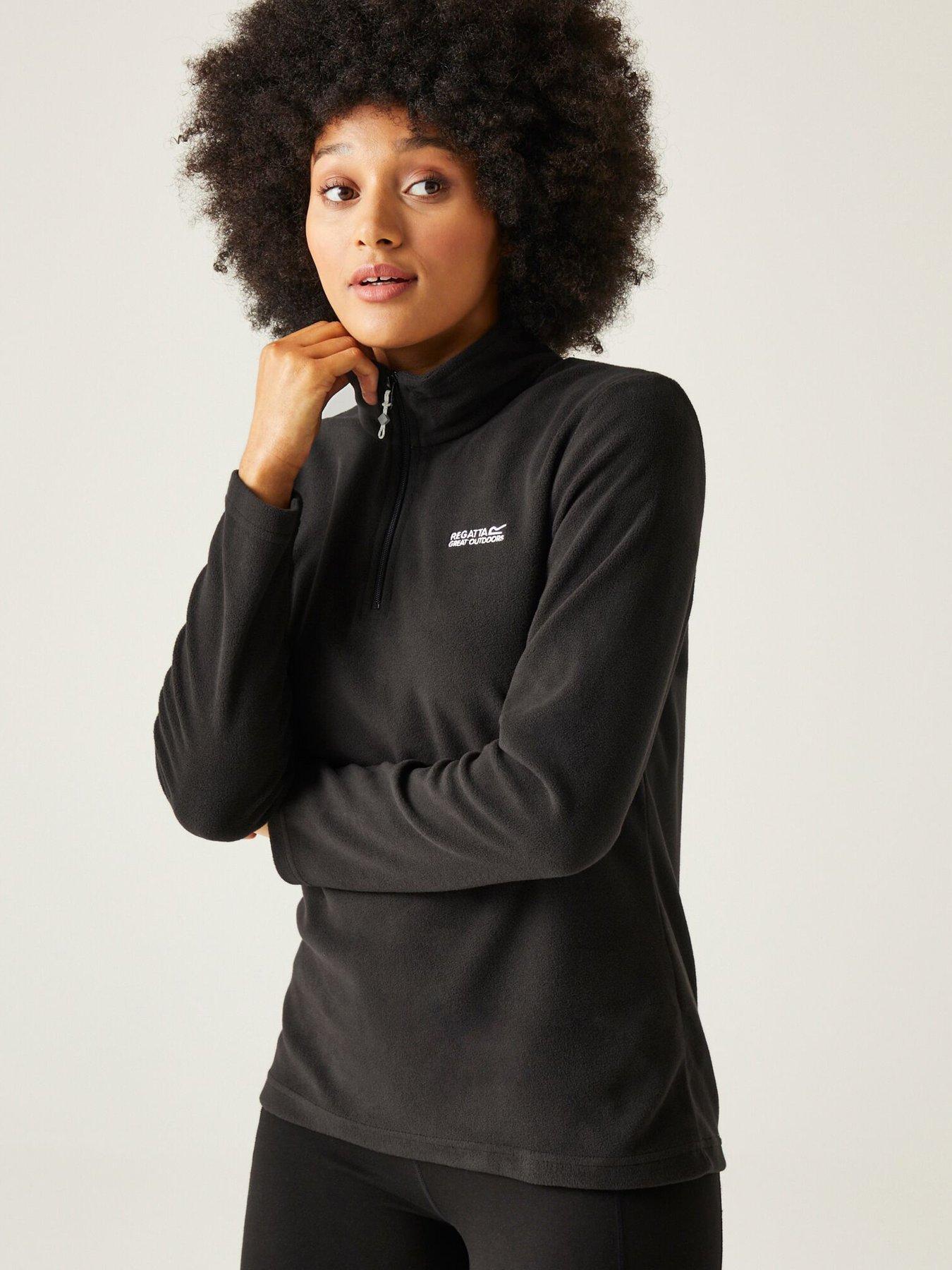 undefined Womens Sweethart Half Zip Fleece - Black