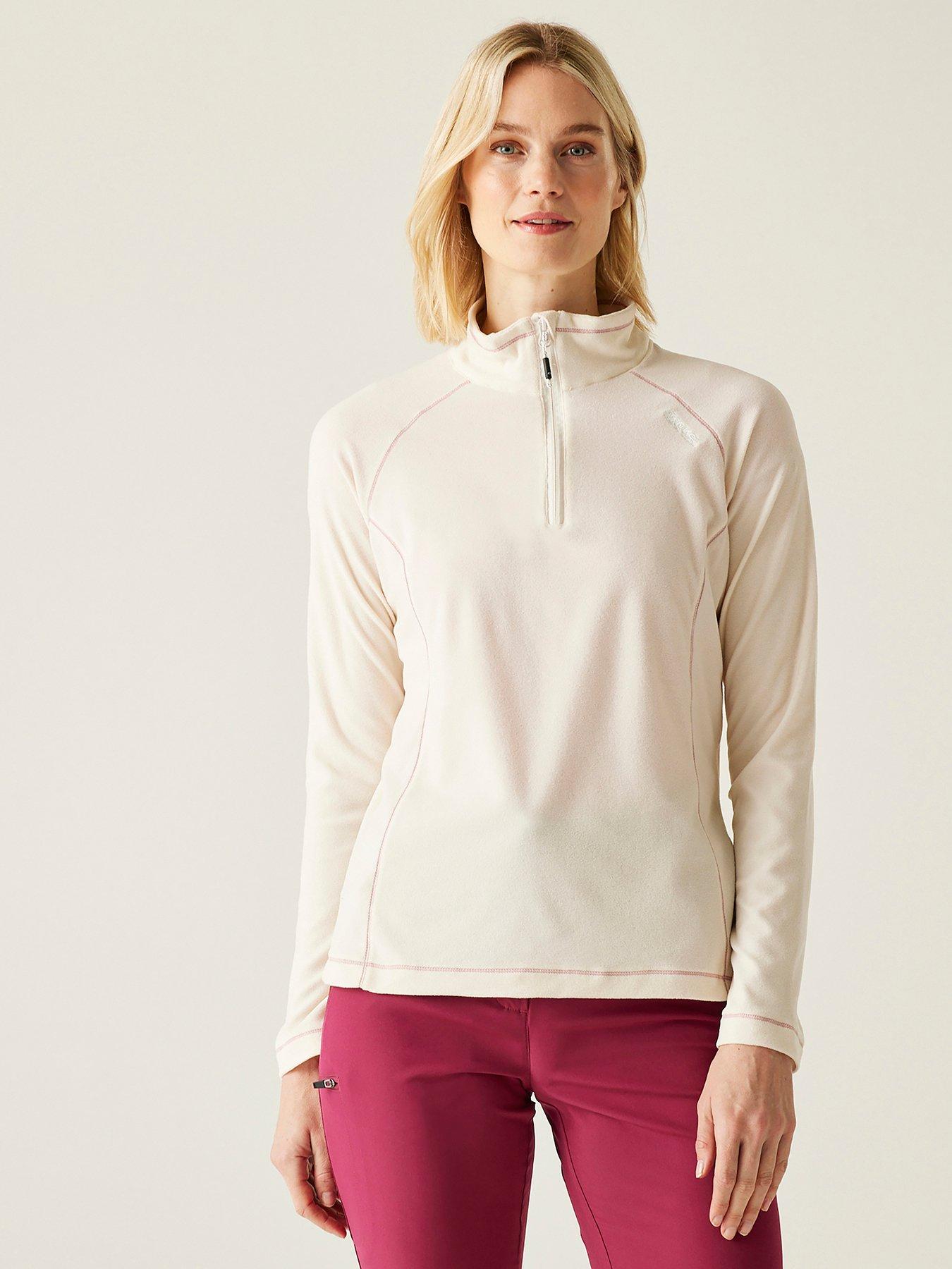undefined Womens Montes Half Zip Fleece - White