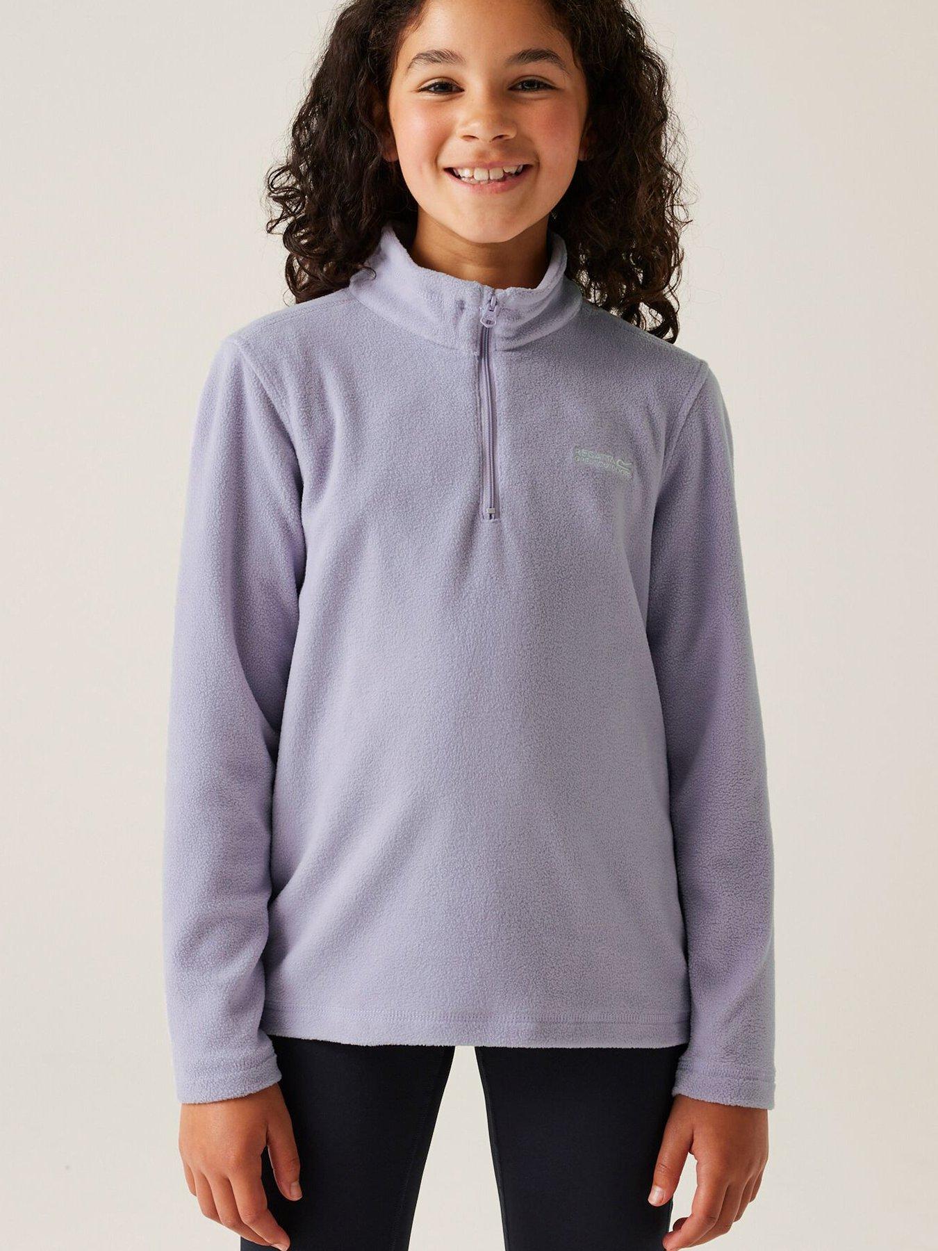 undefined Hot Shot II Kids Half Zip Fleece Top - Purple