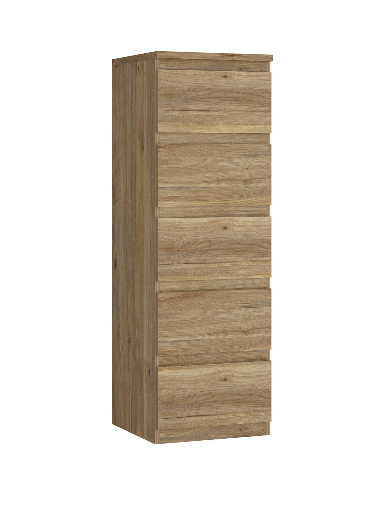 Image 3 of 7 of The Very Collection Lisson Narrow Chest of 5 Drawers - New Oak - FSC&reg; Certified