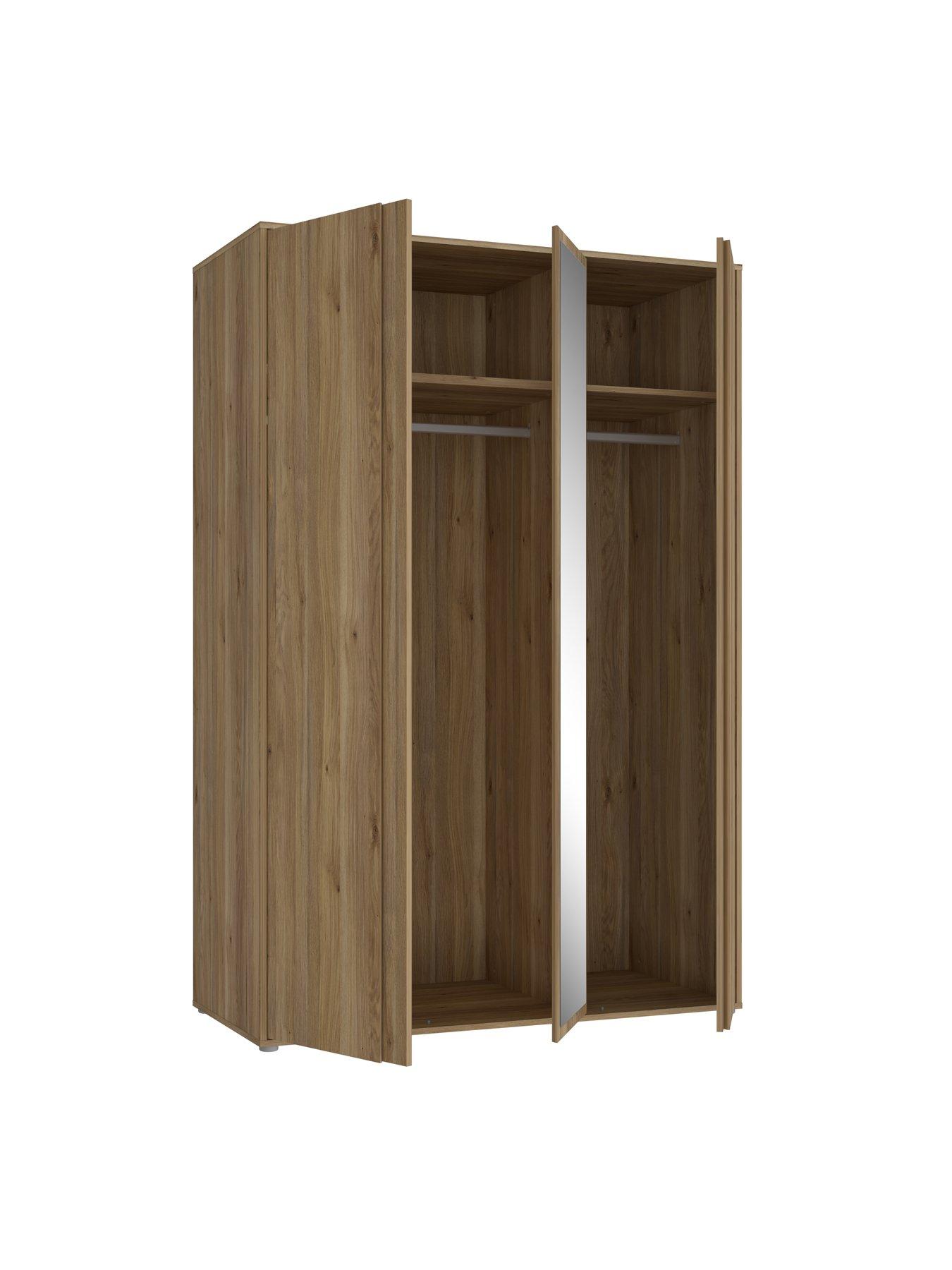 Image 5 of 7 of Very Home Lisson 3 Door Mirrored Wardrobe - New Oak&nbsp;- FSC&reg; Certified