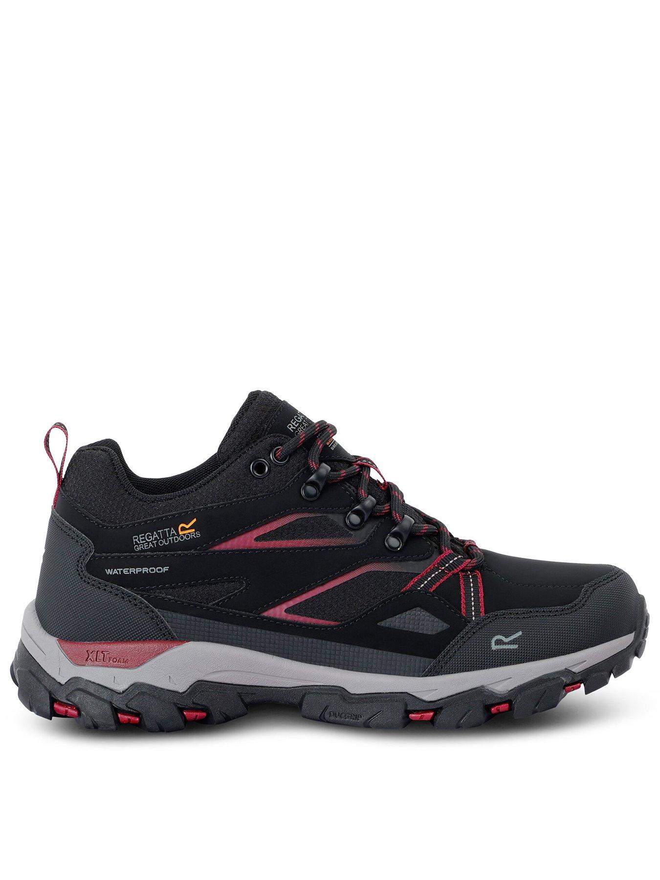 Image 1 of 7 of Regatta Womens Lady Holcombe Low Waterproof Walking Shoe -black