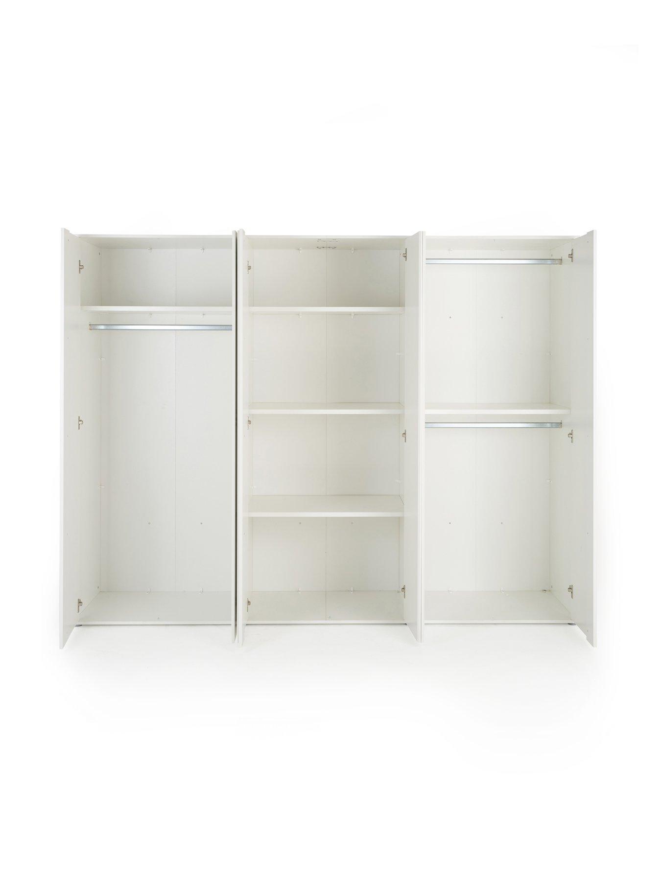 Image 4 of 6 of Very Home Lisson 6 Door Wardrobe - White&nbsp;-&nbsp;FSC&reg; Certified