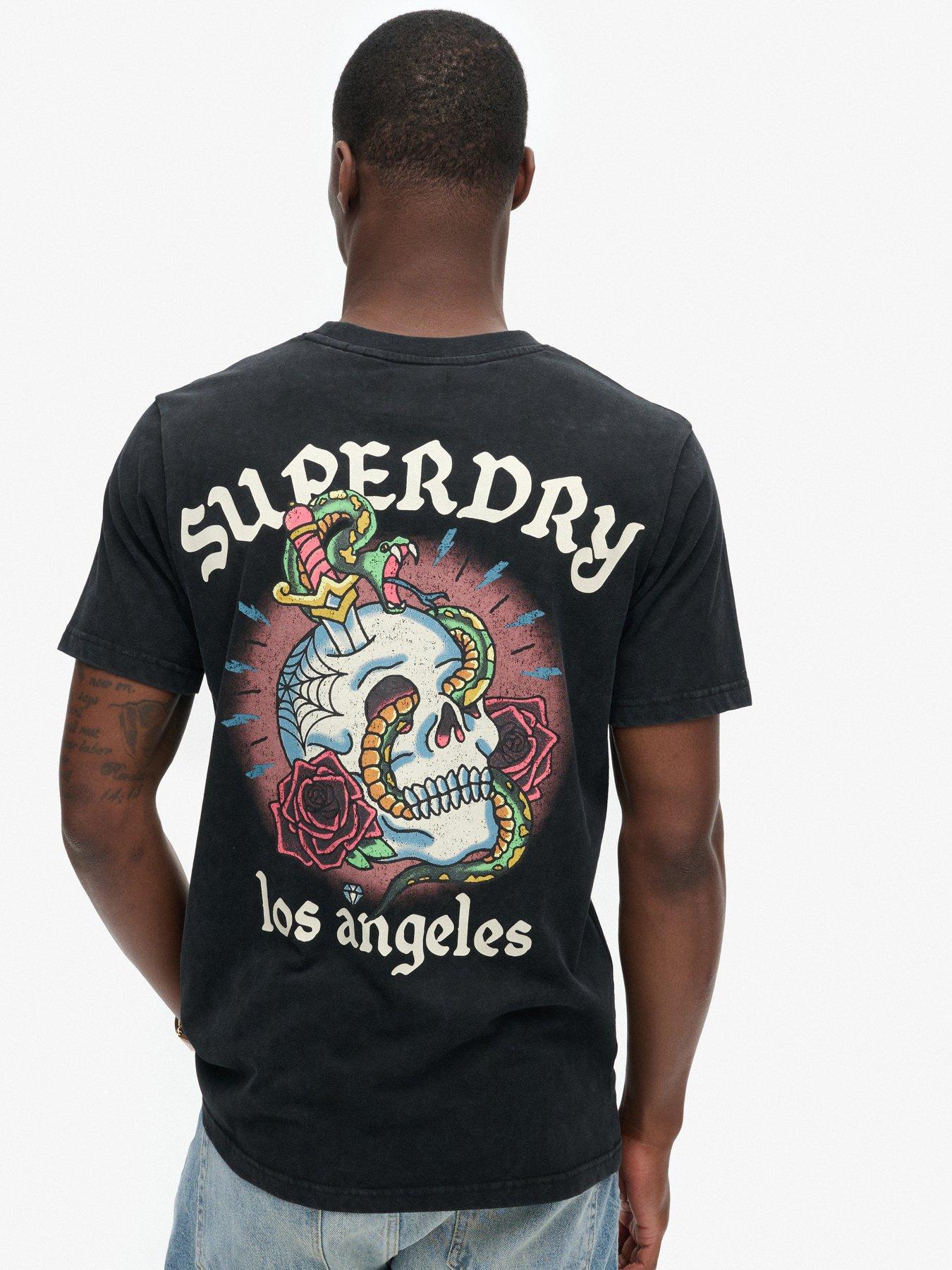 Image 2 of 5 of Superdry Tattoo Graphic T-shirt - Black